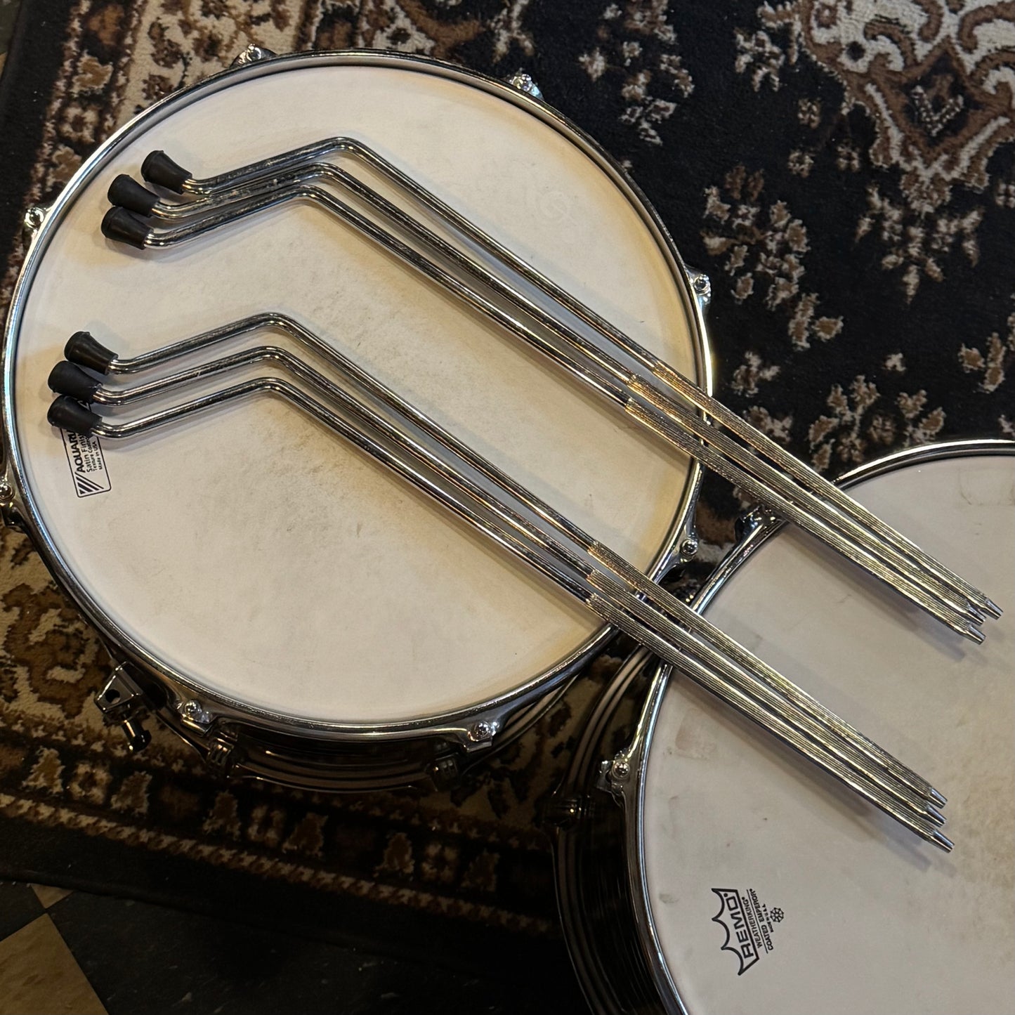 USED 1990's Ludwig Classic Set in Black Oyster - 14x22, 9x13, 16x16, 16x18