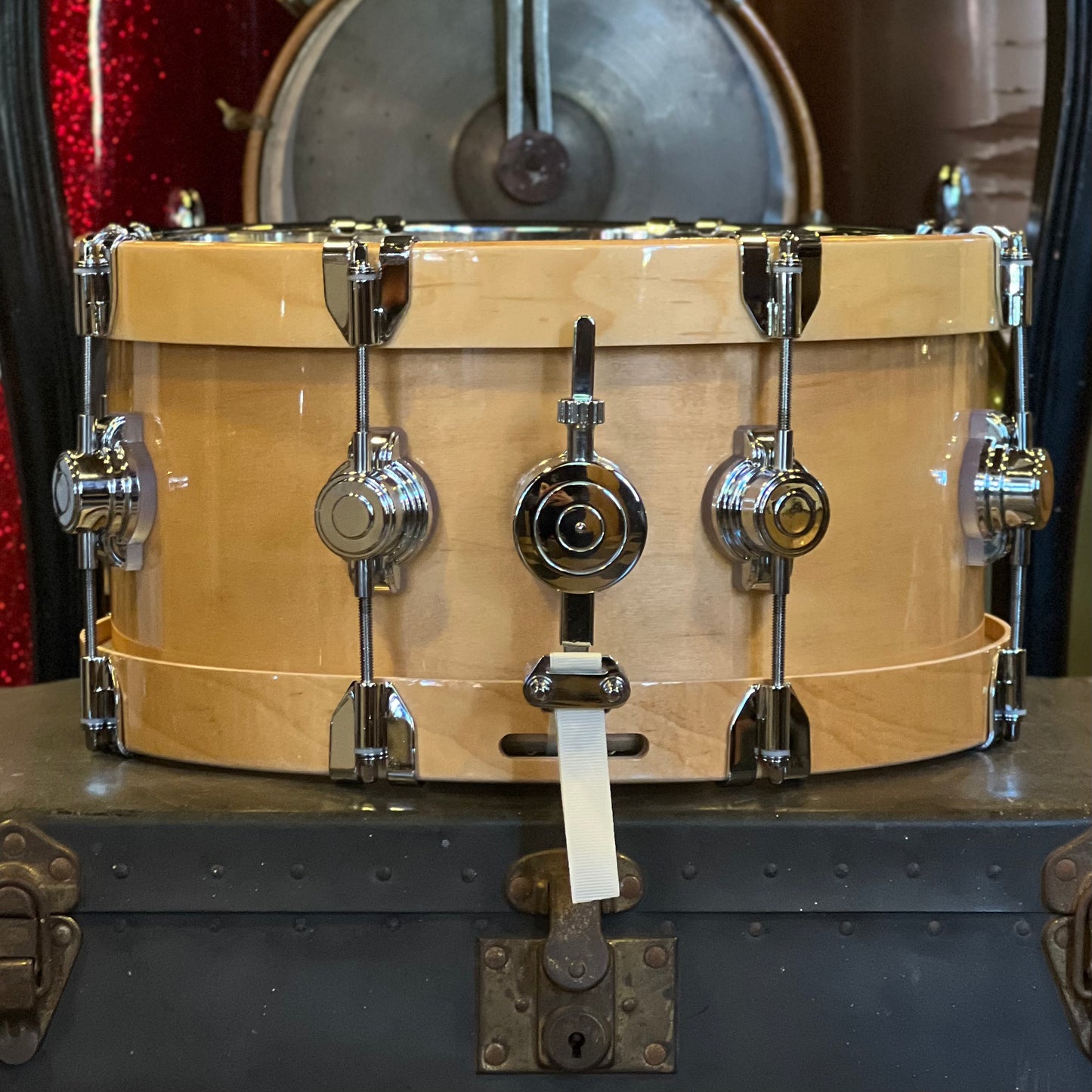 NEW George Way 6.5x14 Aristocrat Studio Model in Gloss Natural with Metalwood Hoops