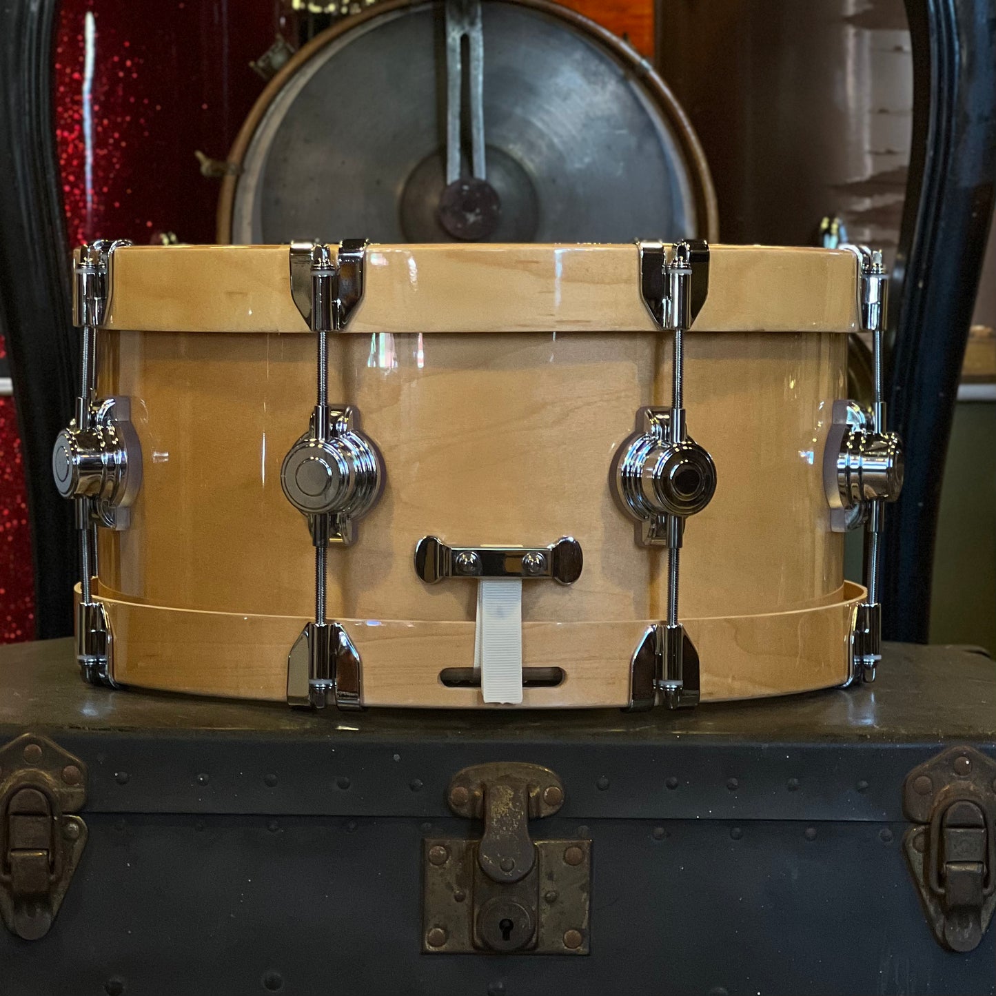 NEW George Way 6.5x14 Aristocrat Studio Model in Gloss Natural with Metalwood Hoops