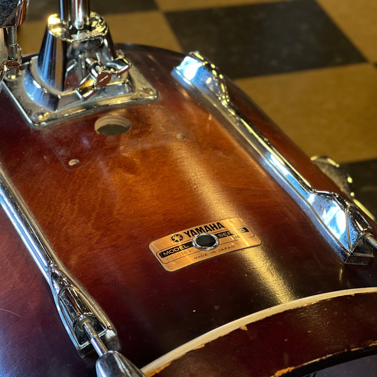 VINTAGE 1980's Yamaha Recording Custom Bop Outfit in Matte Cherry Burst - 14x18, 8x12, 14x14