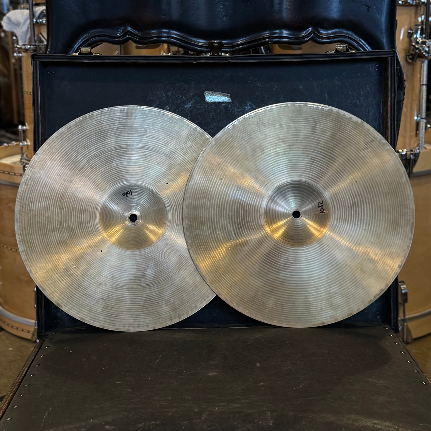 VINTAGE 1960's Paiste 14" Formula 602 Medium Hi-Hats - 1010/1082