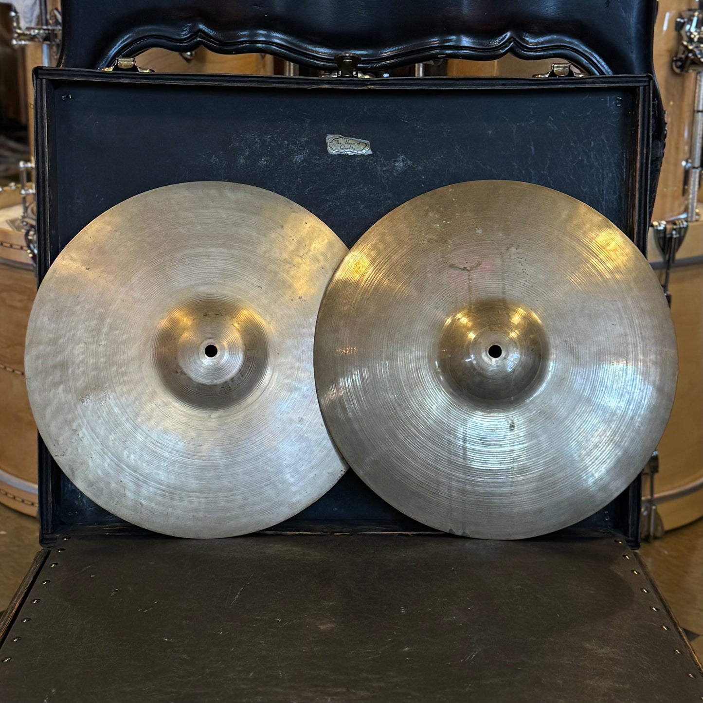 VINTAGE 1940's A. Zildjian 13" First Stamp Hi-Hats - 430/446g