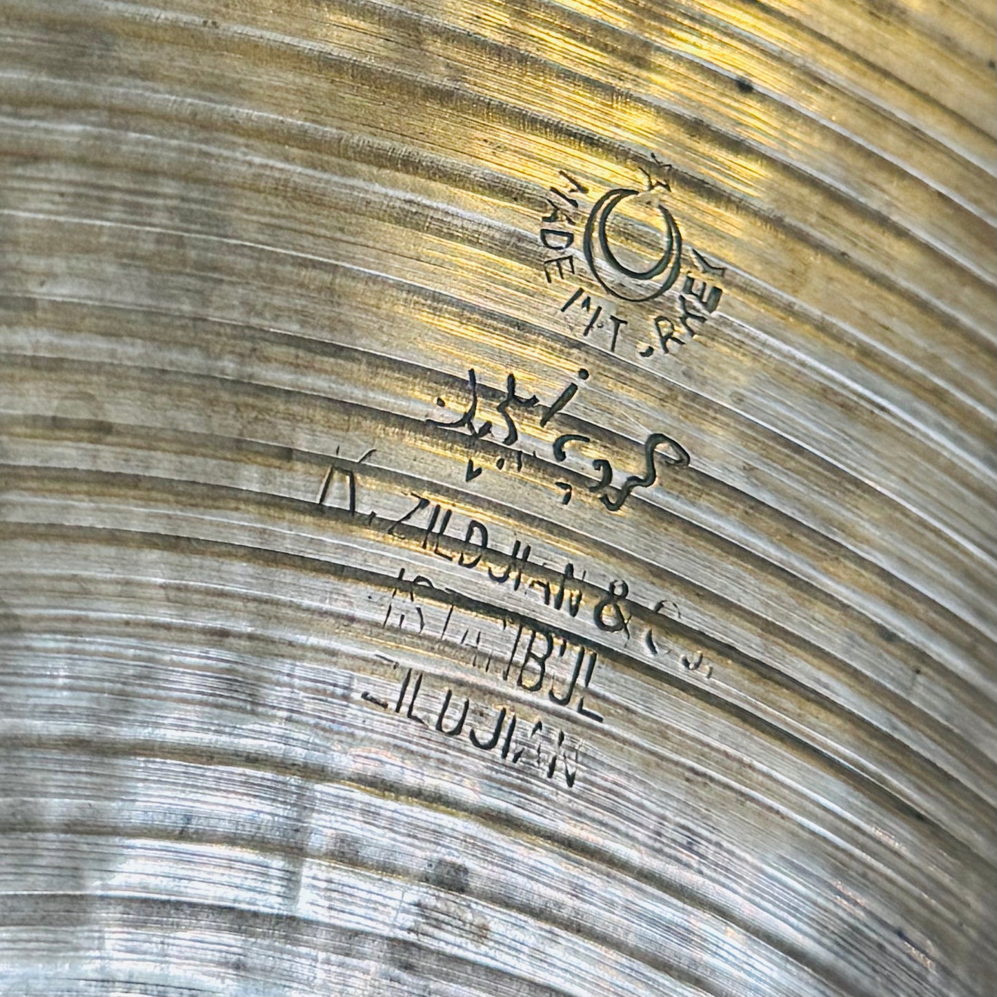 VINTAGE 1960's K. ZIldjian 20" Istanbul Intermediate Stamp - 2396g