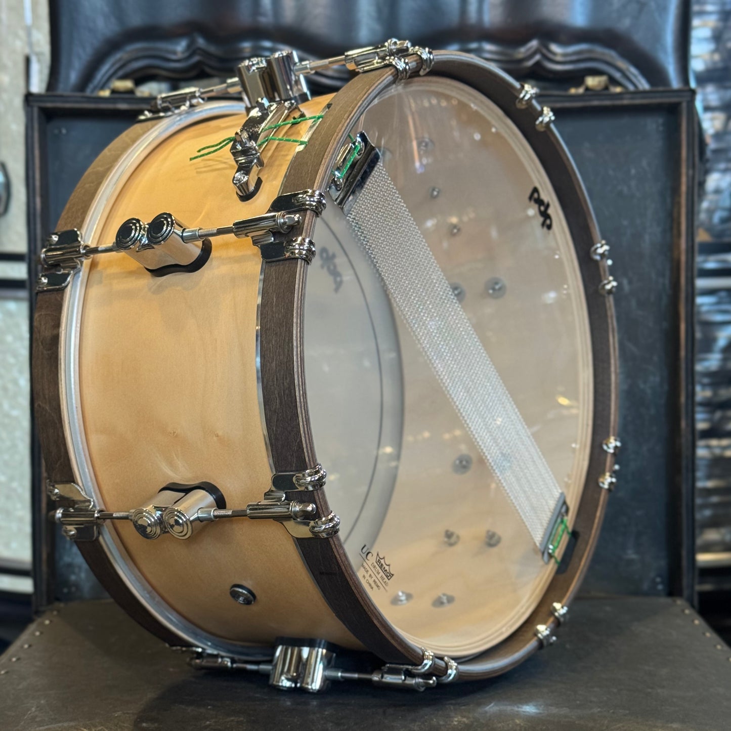NEW PDP 6.5x14 Concept Maple Classic Wood Hoop Snare Drum in Natural w/ Walnut Hoops