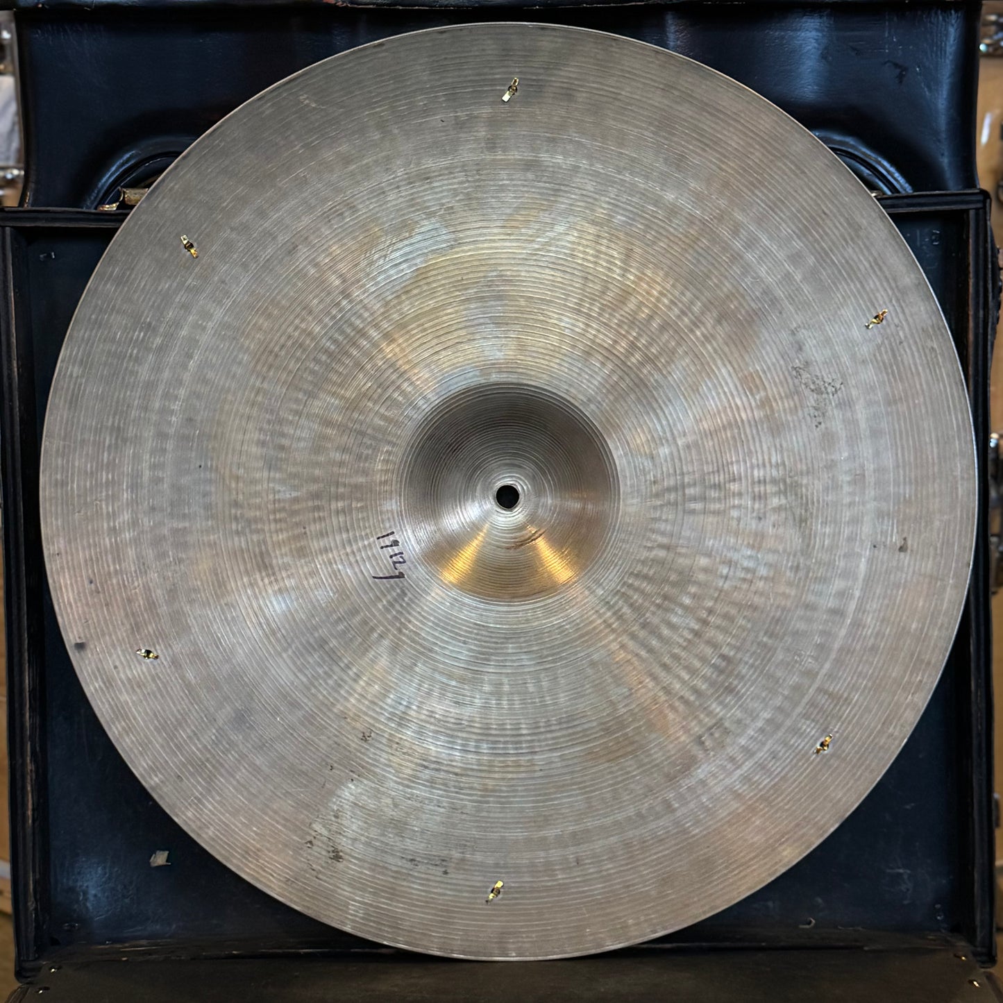 VINTAGE 1960's A. Zildjian 20" Sizzle Ride w/ Six Rivets - 1912g