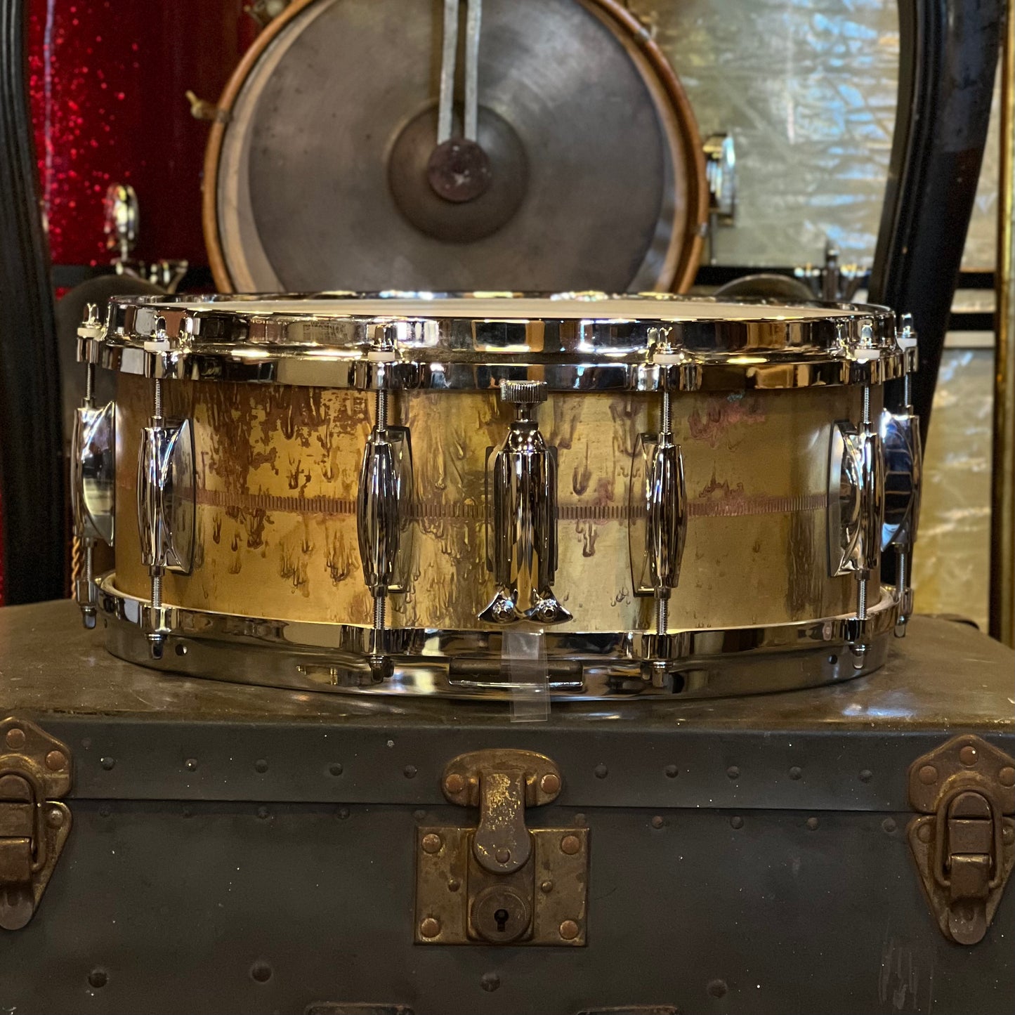 USED Gretsch 5.5x14 Keith Carlock Signature Brass Snare Drum