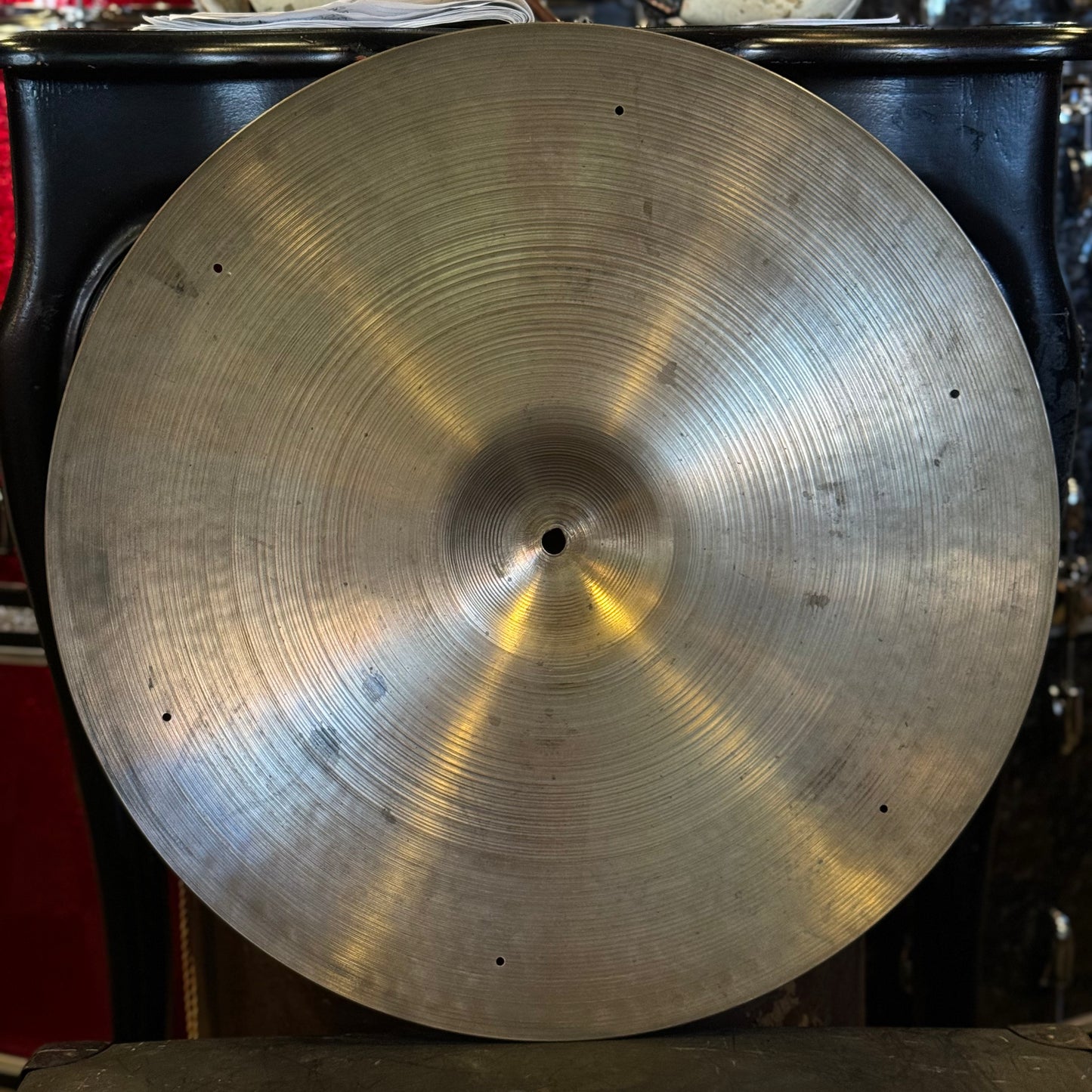 VINTAGE 1960's A. Zildjian 20" Thin Ride (Drilled for Six Rivets Holes) - 2260g