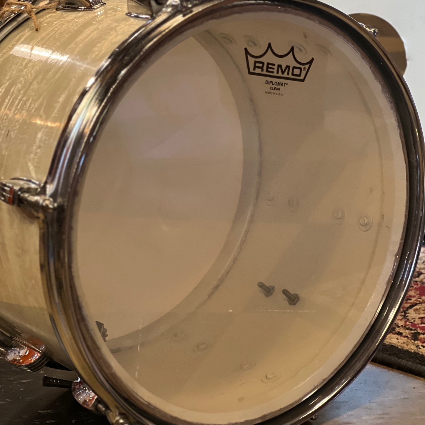 VINTAGE 1964 Ludwig "Classic" Outfit in White Marine Pearl - 14x22, 8x12, 16x16