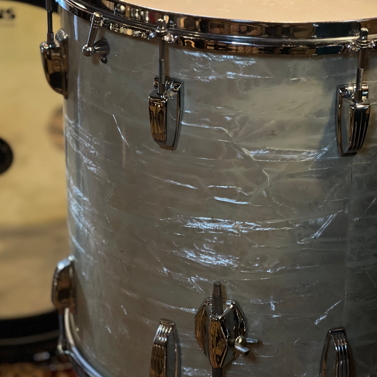VINTAGE 1964 Ludwig "Classic" Outfit in White Marine Pearl - 14x22, 8x12, 16x16