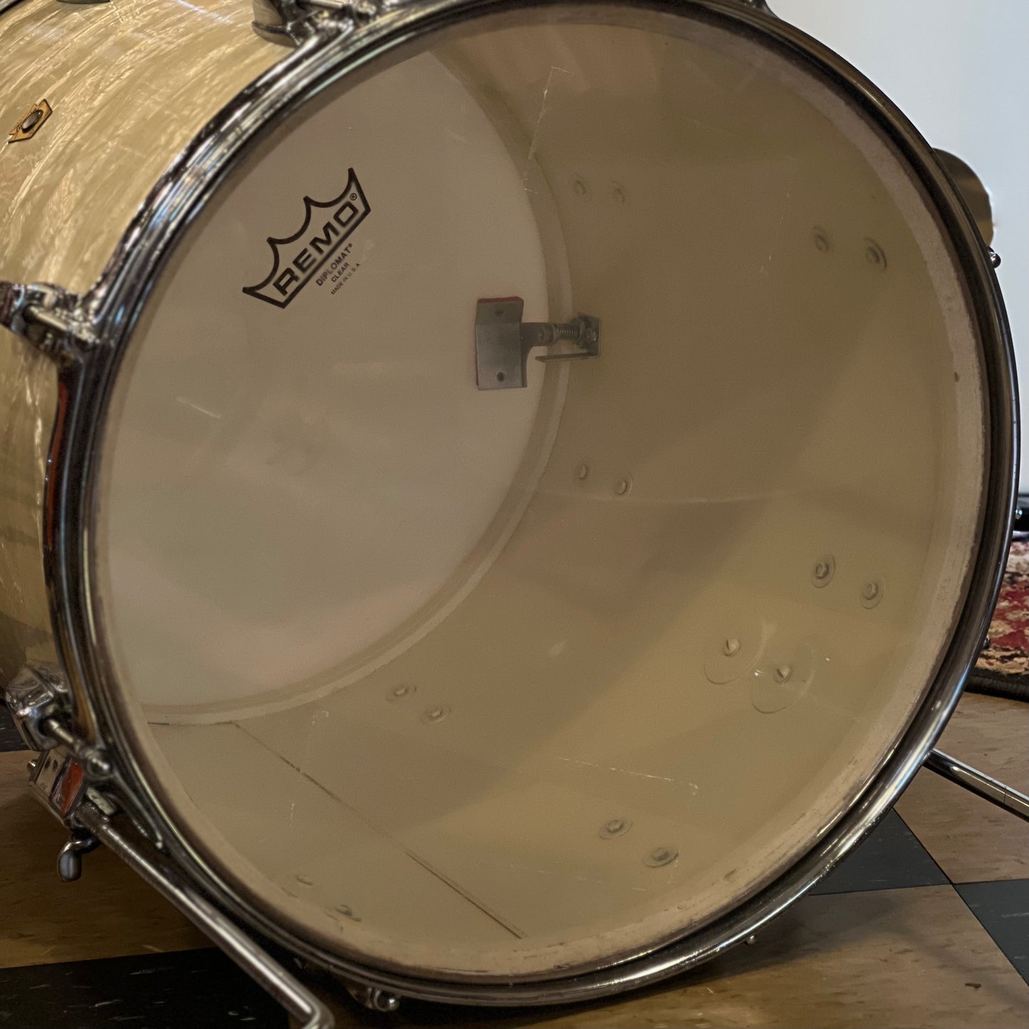 VINTAGE 1964 Ludwig "Classic" Outfit in White Marine Pearl - 14x22, 8x12, 16x16