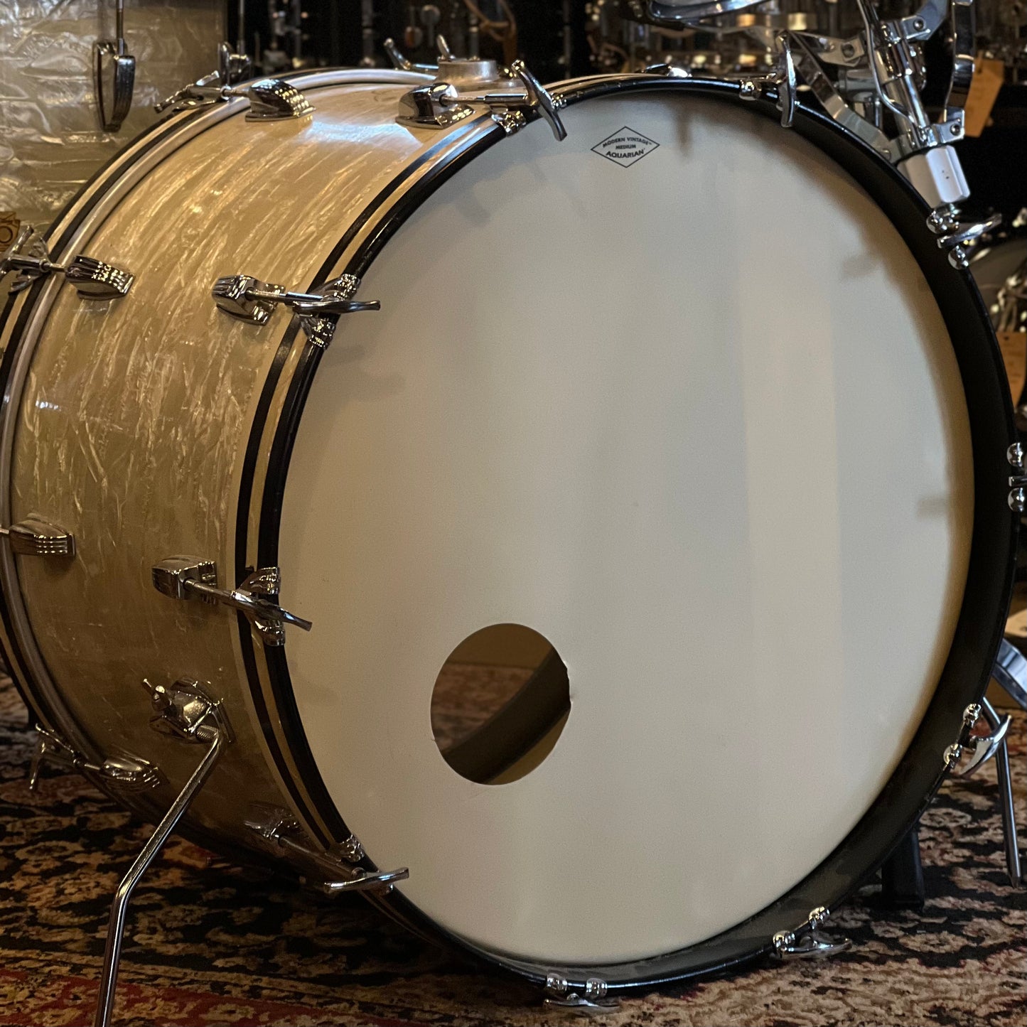VINTAGE 1964 Ludwig "Classic" Outfit in White Marine Pearl - 14x22, 8x12, 16x16