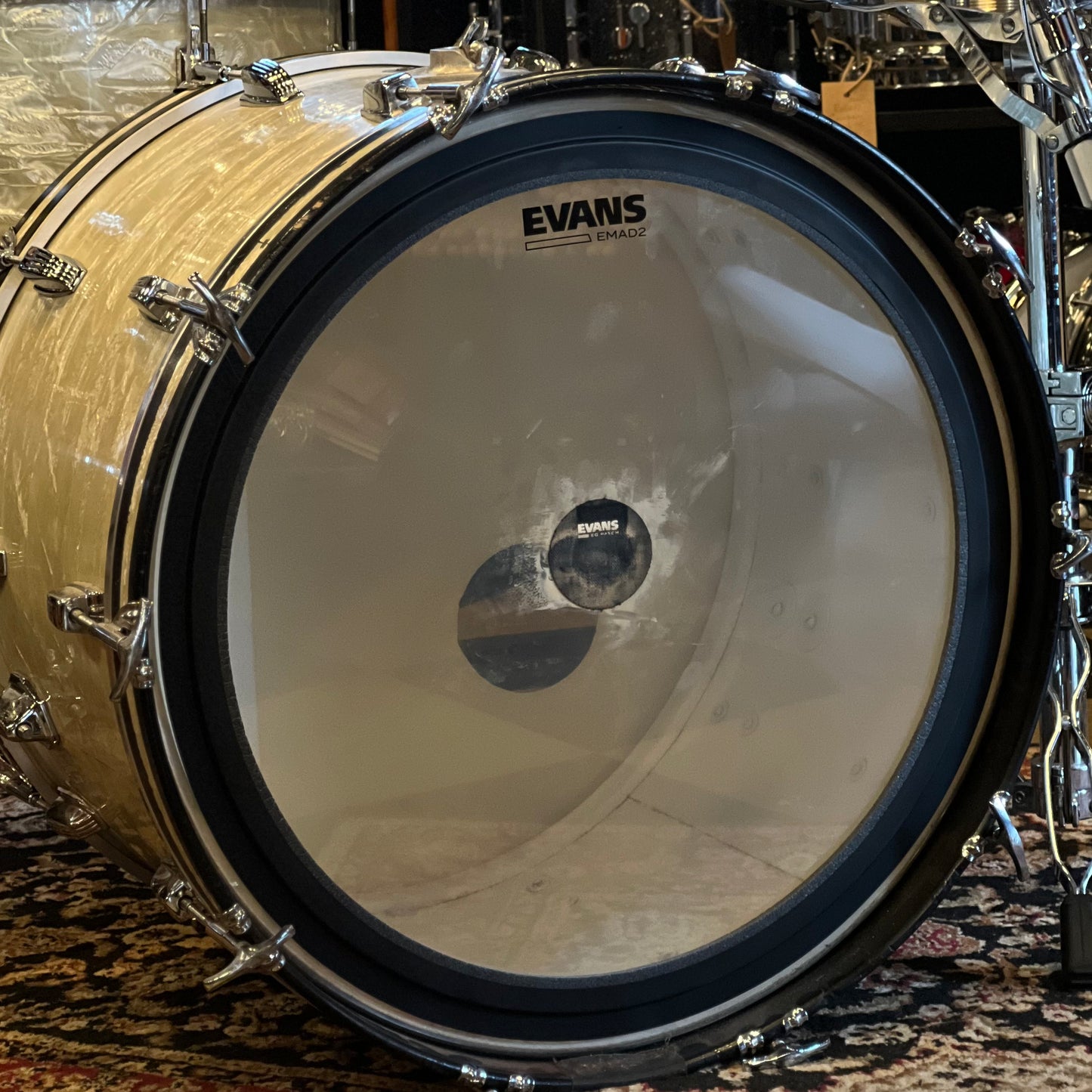 VINTAGE 1964 Ludwig "Classic" Outfit in White Marine Pearl - 14x22, 8x12, 16x16