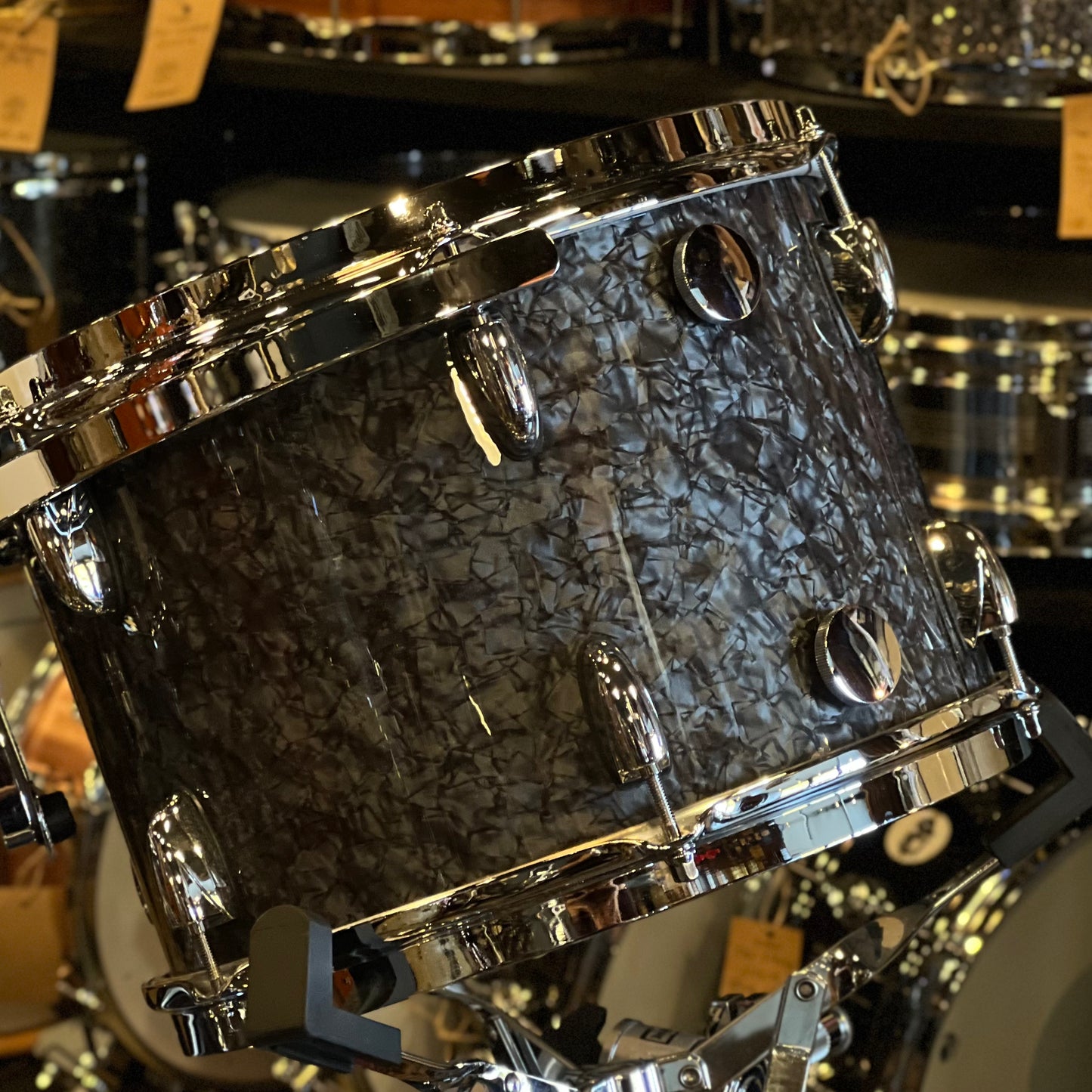 NEW Gretsch Brooklyn "Vintage Build" in Deep Black Marine Pearl w/ Stop Sign Badges - 14x22, 9x13, 16x16