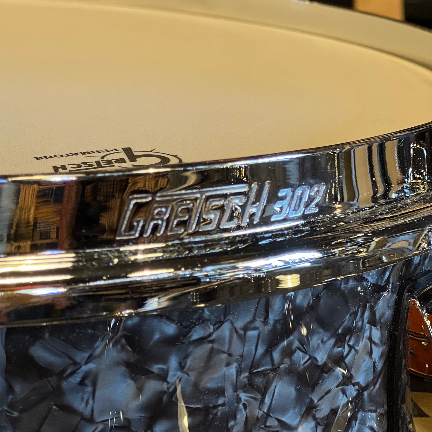 NEW Gretsch Brooklyn "Vintage Build" in Deep Black Marine Pearl w/ Stop Sign Badges - 14x22, 9x13, 16x16