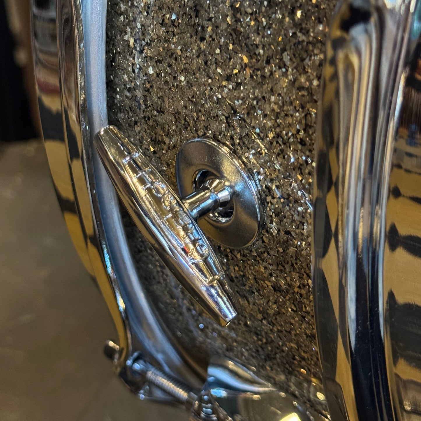 NEW Gretsch 4.5x14 Broadkaster Snare Drum in Ginger Glass Glitter w/ Micro Sensitive & Tone Control