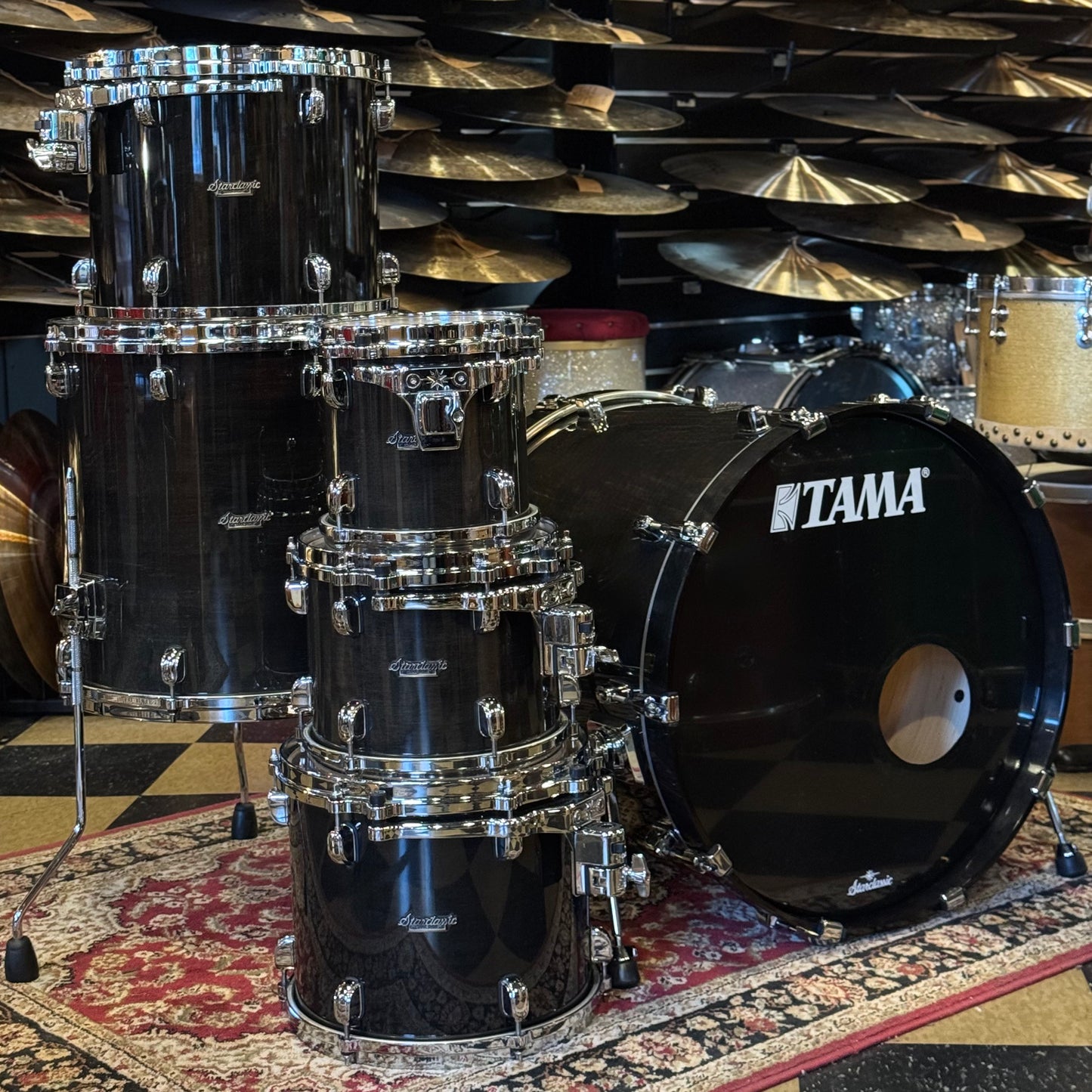 USED Tama Starclassic Maple 6pc in Transparent Black Lacquer - 18x22, 8x8, 8x10, 10x12, 11x13, 16x16