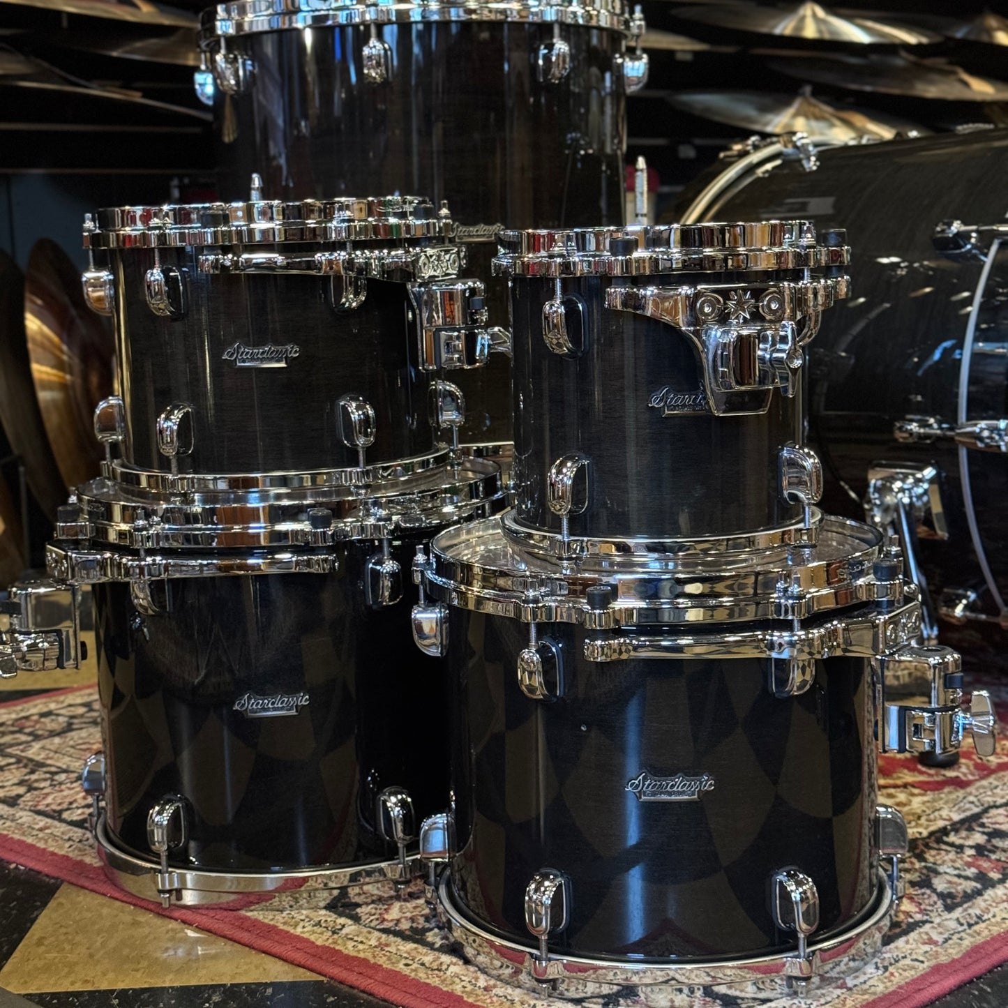 USED Tama Starclassic Maple 6pc in Transparent Black Lacquer - 18x22, 8x8, 8x10, 10x12, 11x13, 16x16