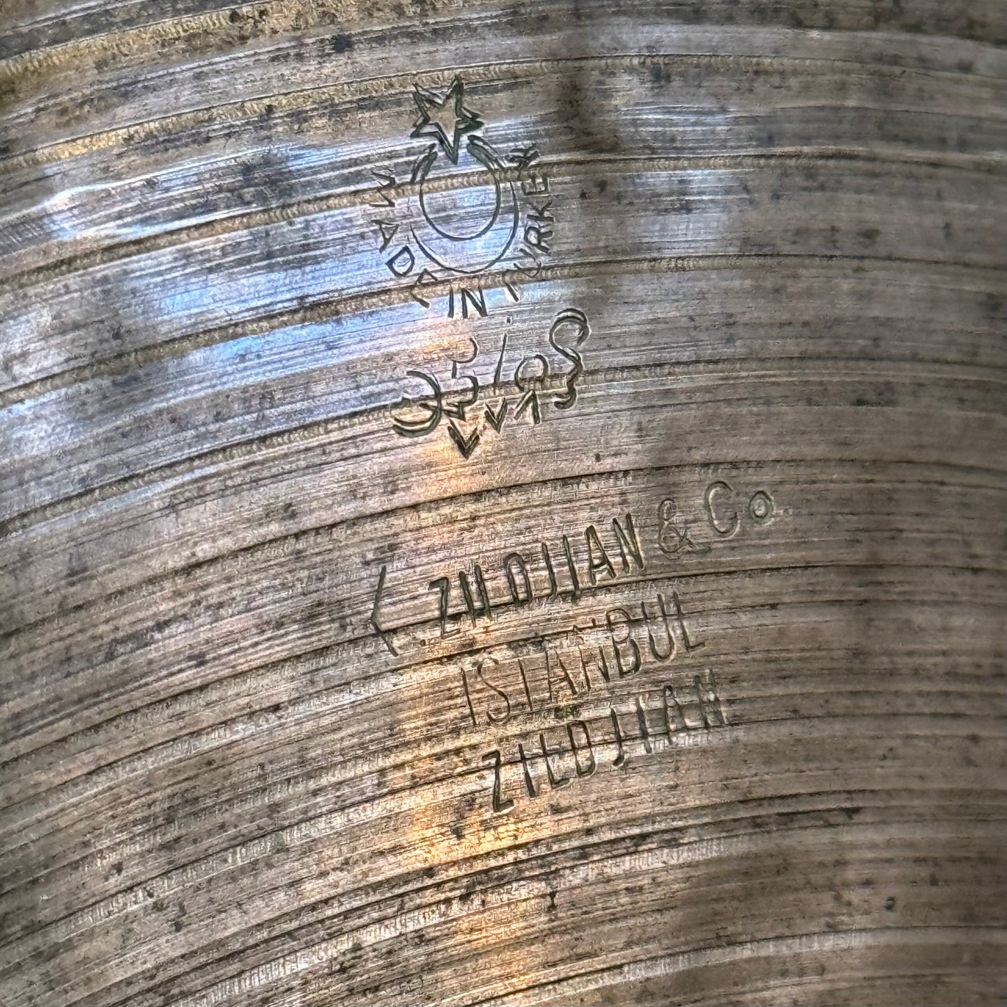 VINTAGE 1960's K. Zildjian Istanbul 15" Intermediate Stamp - 1026g