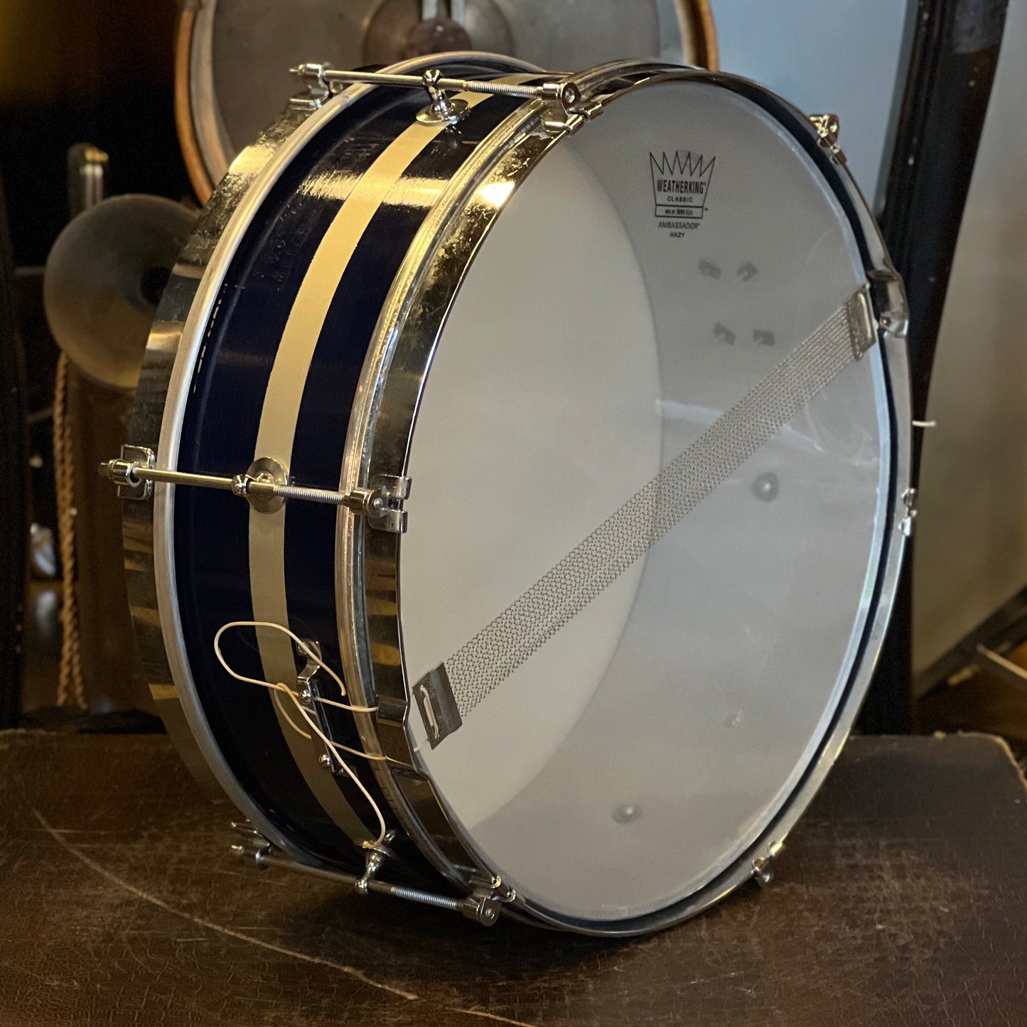 VINTAGE 1960's Gretsch 5.5x14 Jazz Combo Snare in Blue & Silver Duco