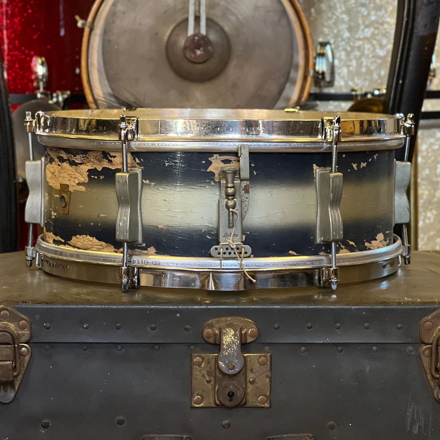 VINTAGE 1964 Ludwig 5x14 6-Lug Pioneer Snare in Blue Silver Duco