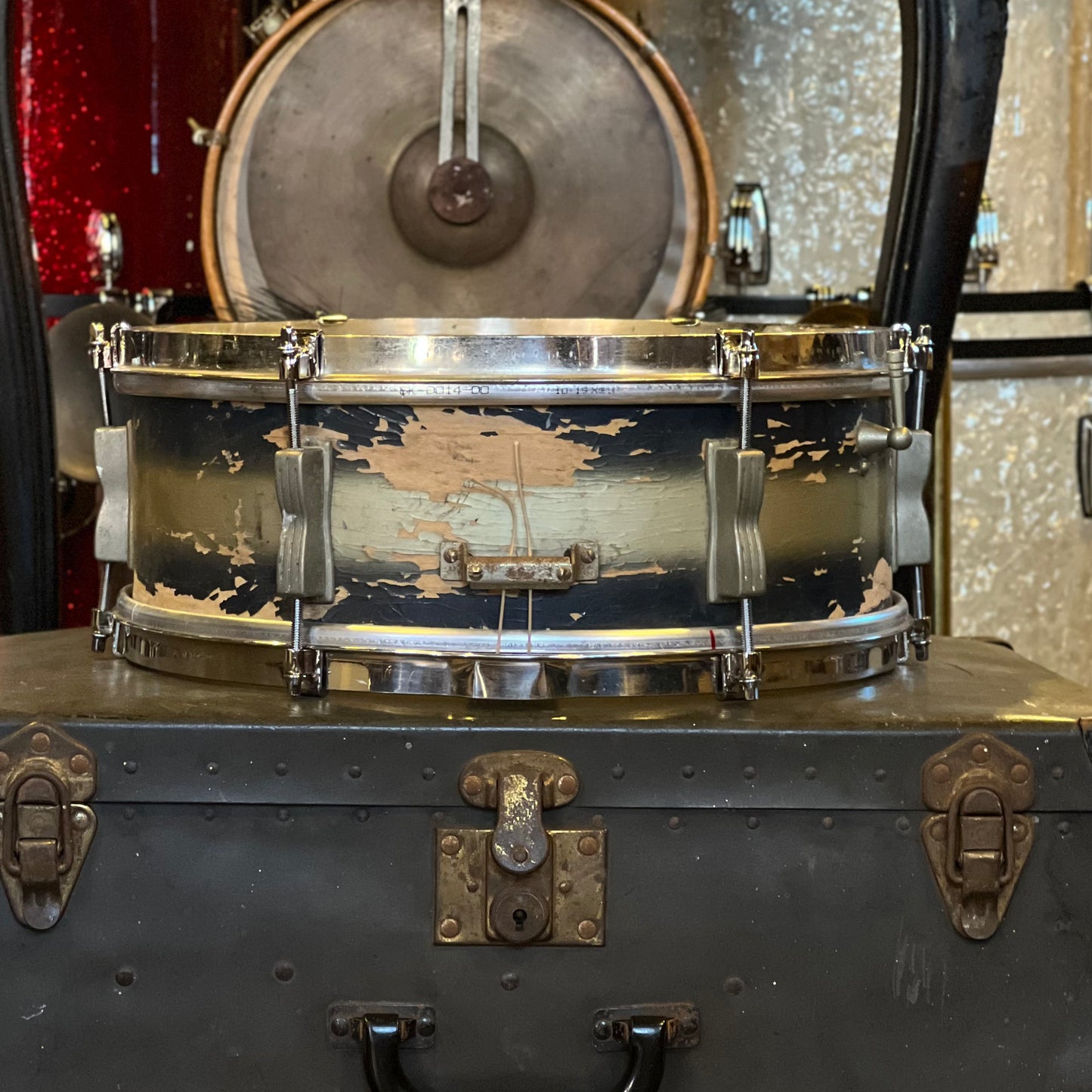VINTAGE 1964 Ludwig 5x14 6-Lug Pioneer Snare in Blue Silver Duco
