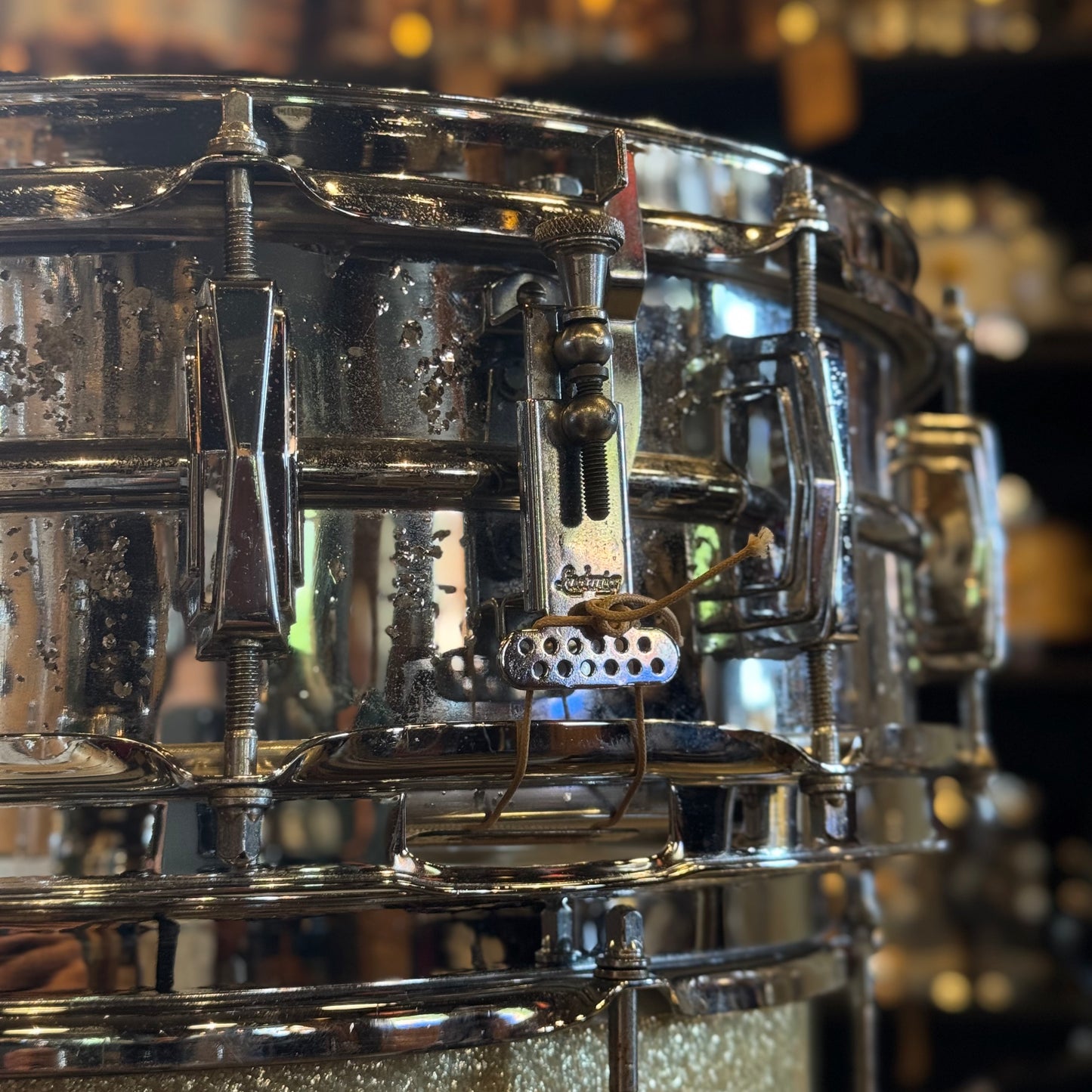 VINTAGE 1960's Ludwig Classic Outfit in Silver Sparkle w/ LM400 Supraphonic - 14x22, 9x13, 16x16, 5x14