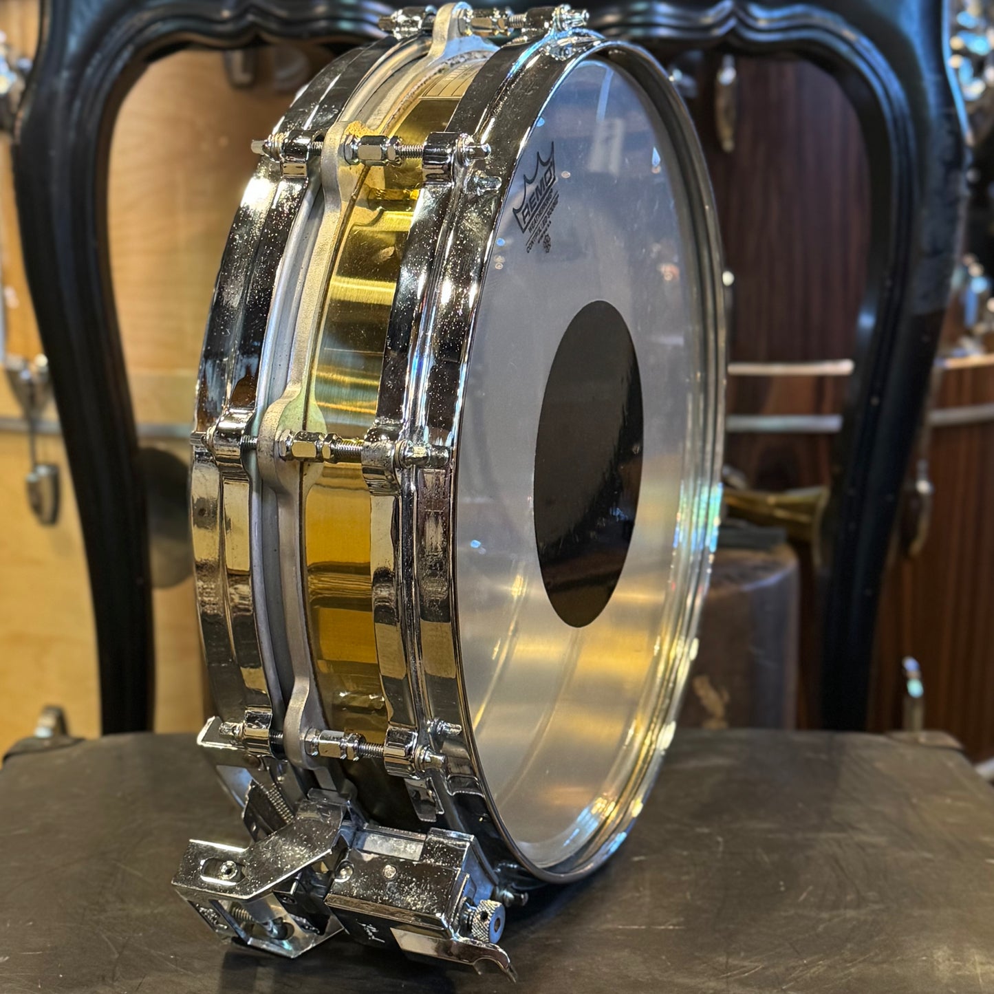 USED 90's Pearl 3.5x14 Brass Free Floating