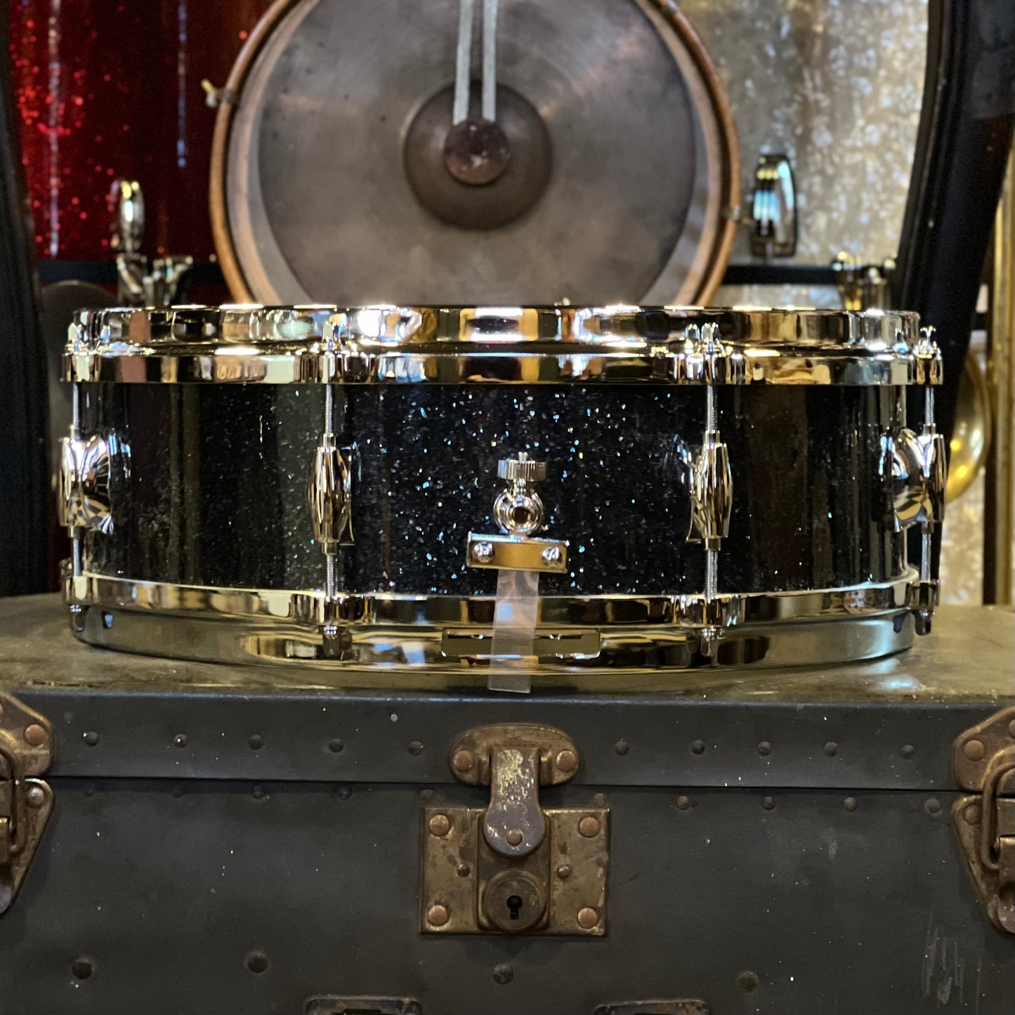 NEW Gretsch 4.5x14 USA Custom Snare Drum in Black Glass with Tone Control & Micro Sensitive