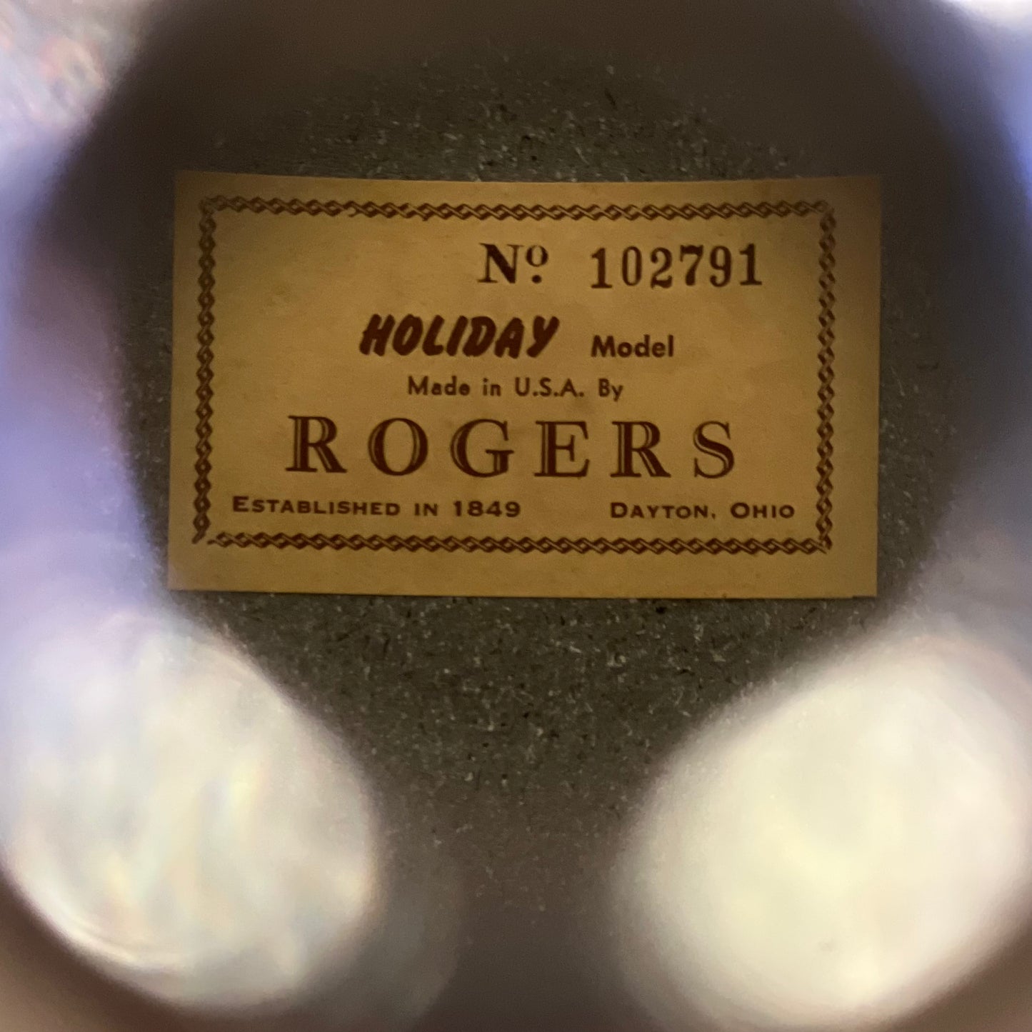 VINTAGE 1960's Rogers 16x16 Dayton Era Holiday Floor Tom in White Marine Pearl