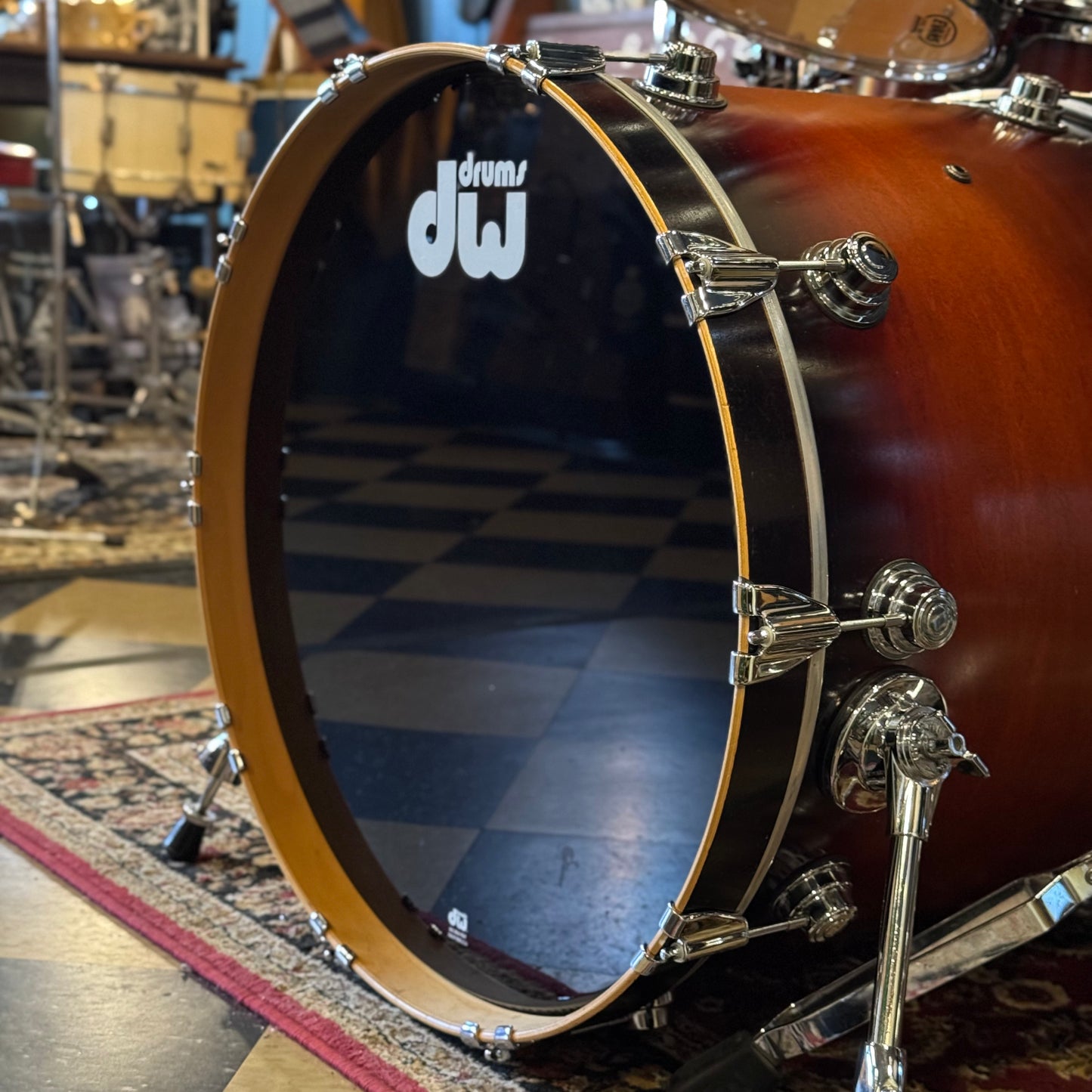 USED 2002 DW Pre-Collectors Series Drum Set in Tobacco Burst - 18x22, 8x10, 9x12, 11x14
