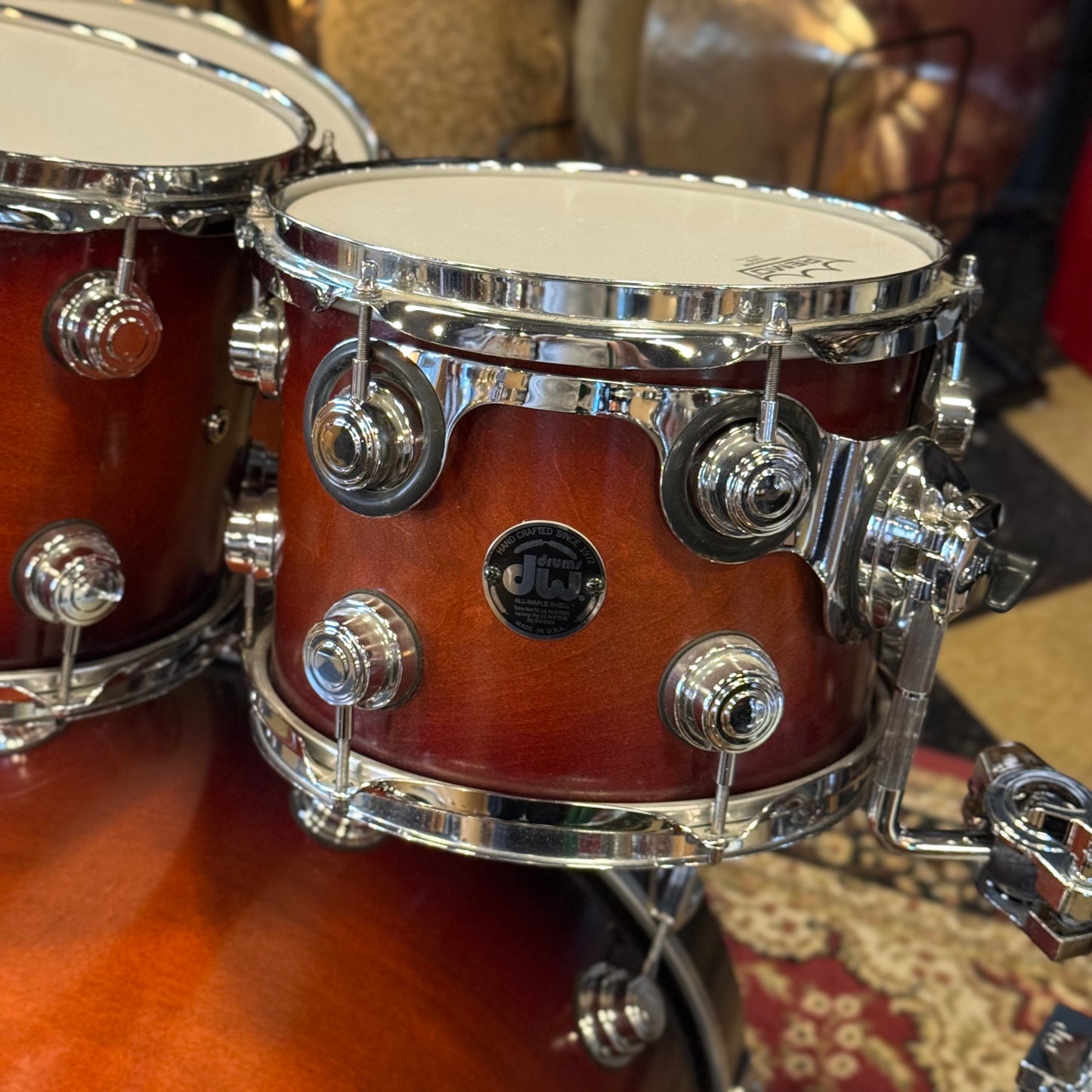 USED 2002 DW Pre-Collectors Series Drum Set in Tobacco Burst - 18x22, 8x10, 9x12, 11x14
