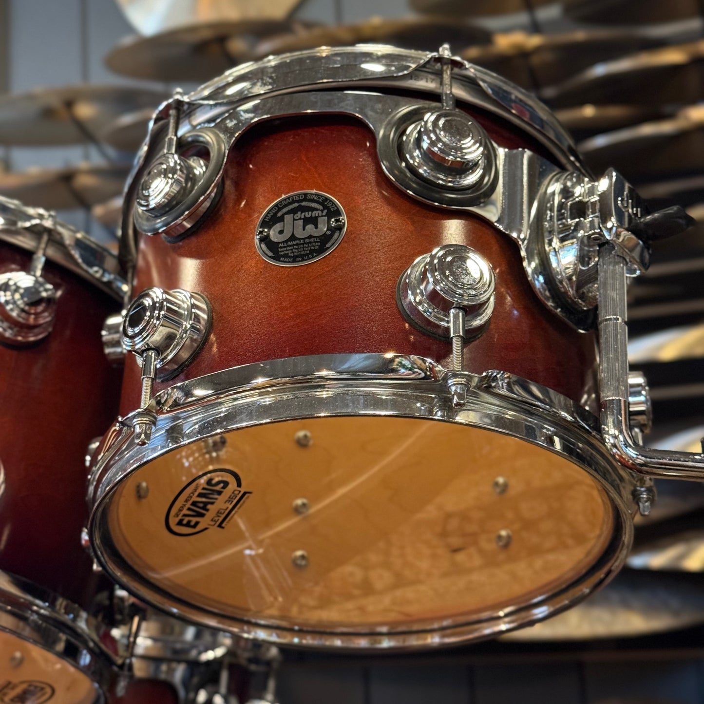 USED 2002 DW Pre-Collectors Series Drum Set in Tobacco Burst - 18x22, 8x10, 9x12, 11x14