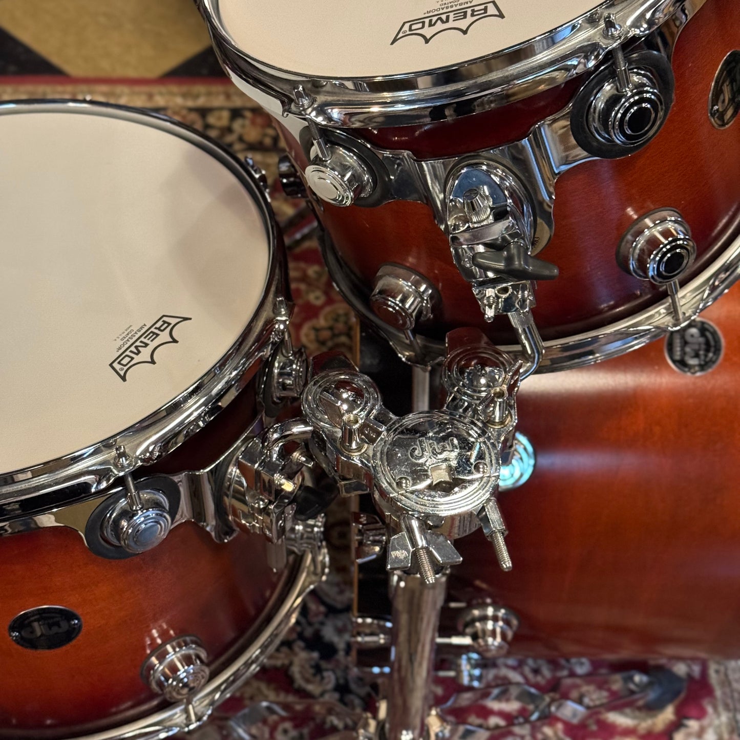 USED 2002 DW Pre-Collectors Series Drum Set in Tobacco Burst - 18x22, 8x10, 9x12, 11x14
