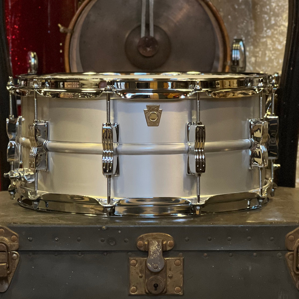 NEW Ludwig 6.5x14 Acrolite Brushed Aluminum Snare Drum w/ P86C ThrowO