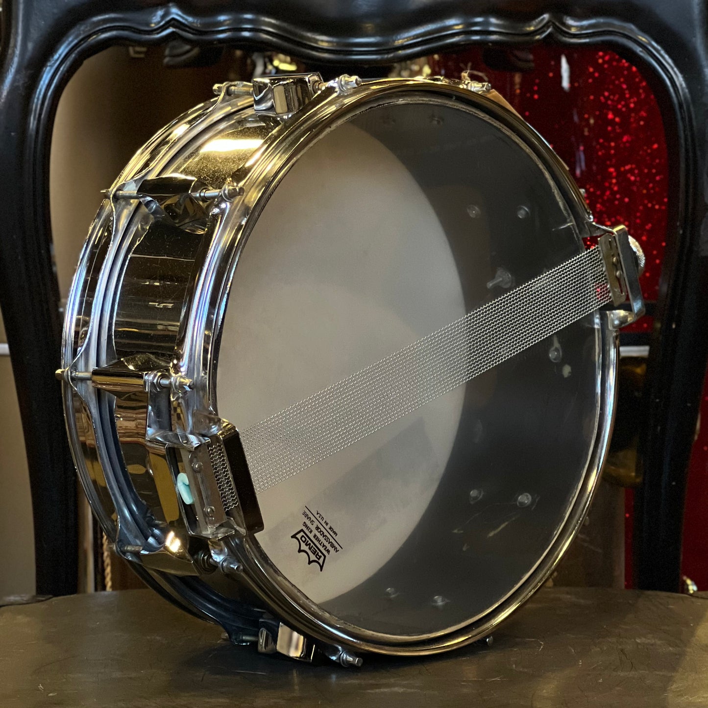 VINTAGE 1960's Fibes 5.5x14 Chrome over Fiberglass Snare Drum