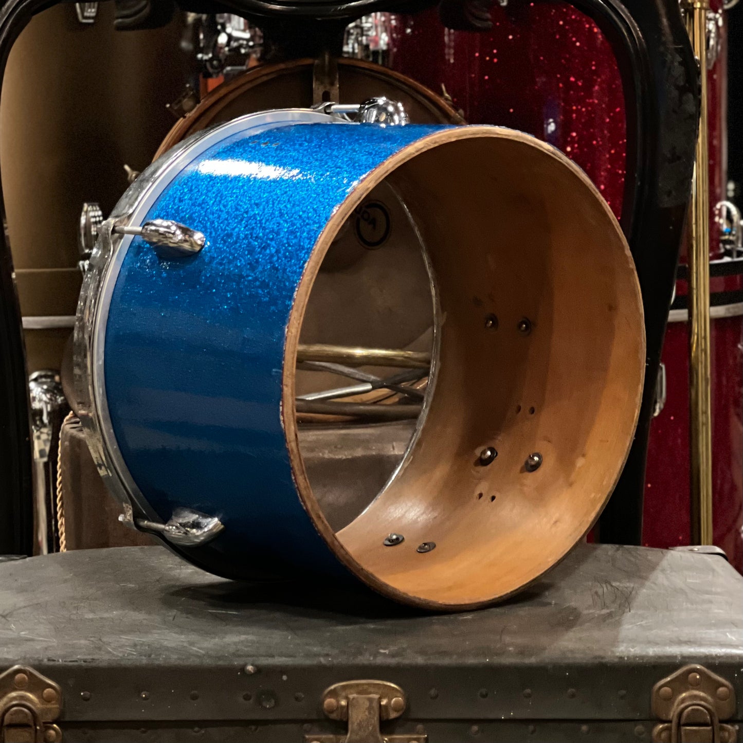 VINTAGE 1950's Gretsch 8x12 Concert Tom in Blue Sparkle