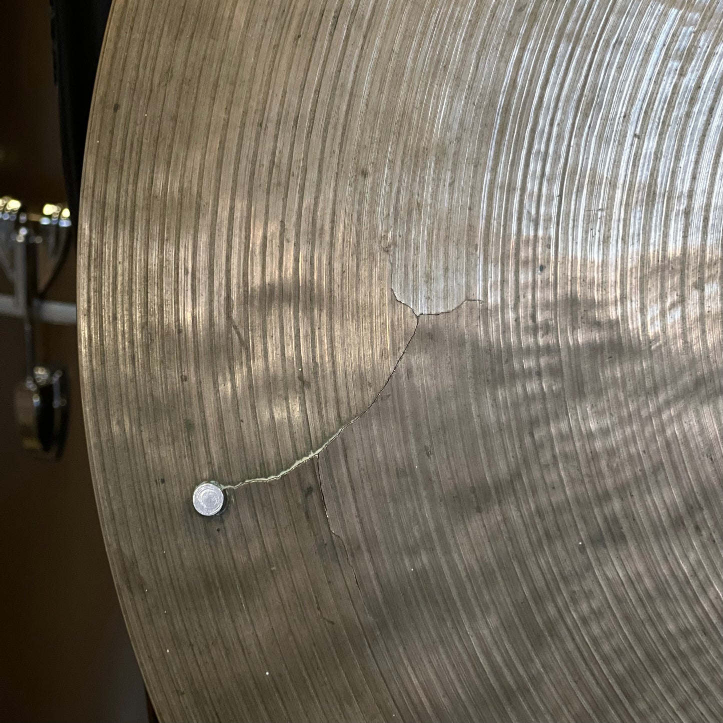 VINTAGE 1960's K. Zildjian Istanbul 22" Intermediate Stamp Ride Cymbal w/ Rivets - 2330g