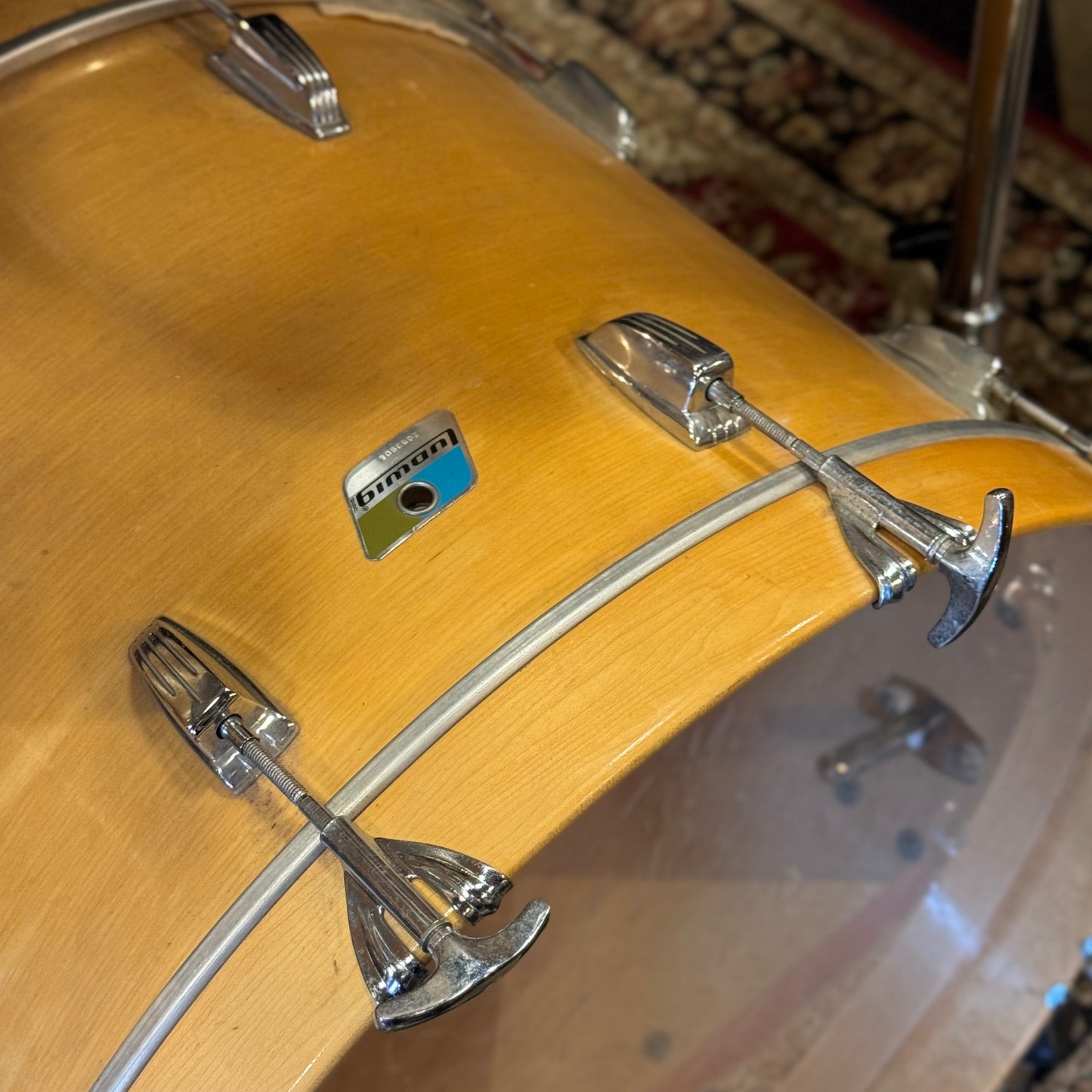 VINTAGE 1970's Ludwig Concert Tom kit in Natural Thermogloss - 14x22, 9x13, 10x14, 12x15, 14x16, 16x18