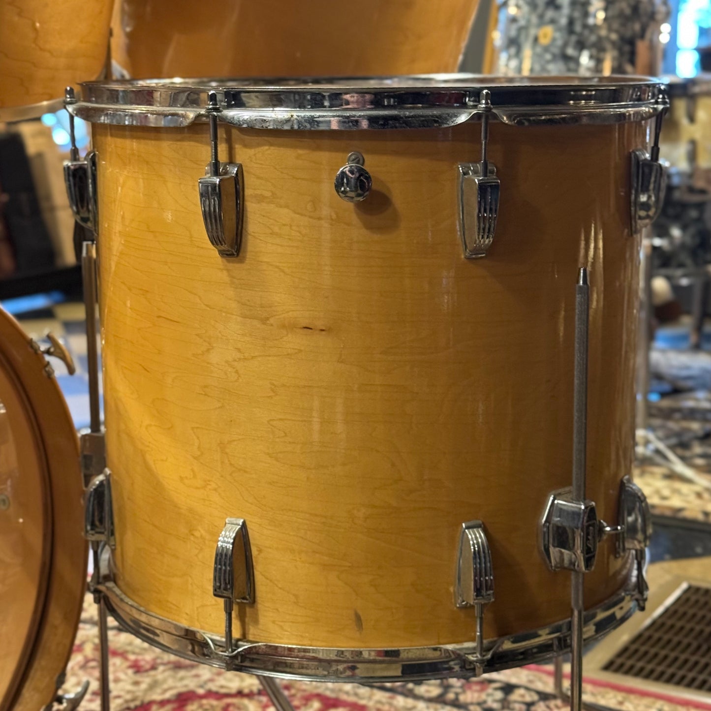 VINTAGE 1970's Ludwig Concert Tom kit in Natural Thermogloss - 14x22, 9x13, 10x14, 12x15, 14x16, 16x18