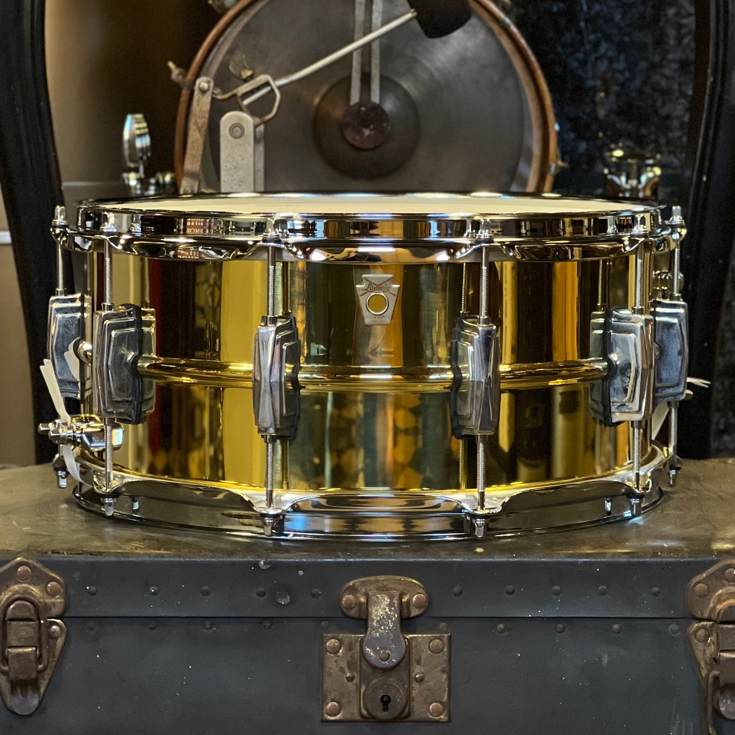USED Ludwig 6.5x14 Super Brass w/ Imperial Lugs and Nickel Hardware