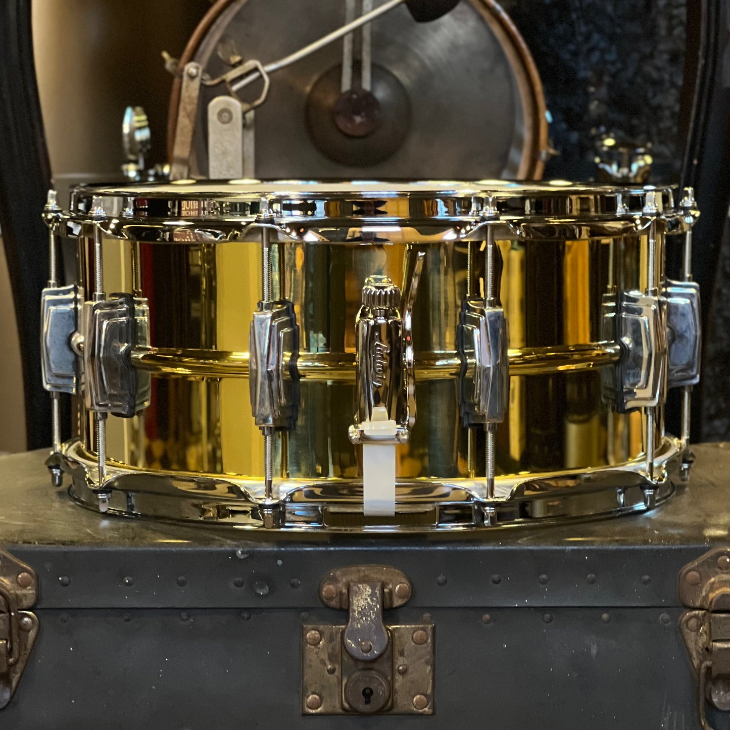 USED Ludwig 6.5x14 Super Brass w/ Imperial Lugs and Nickel Hardware
