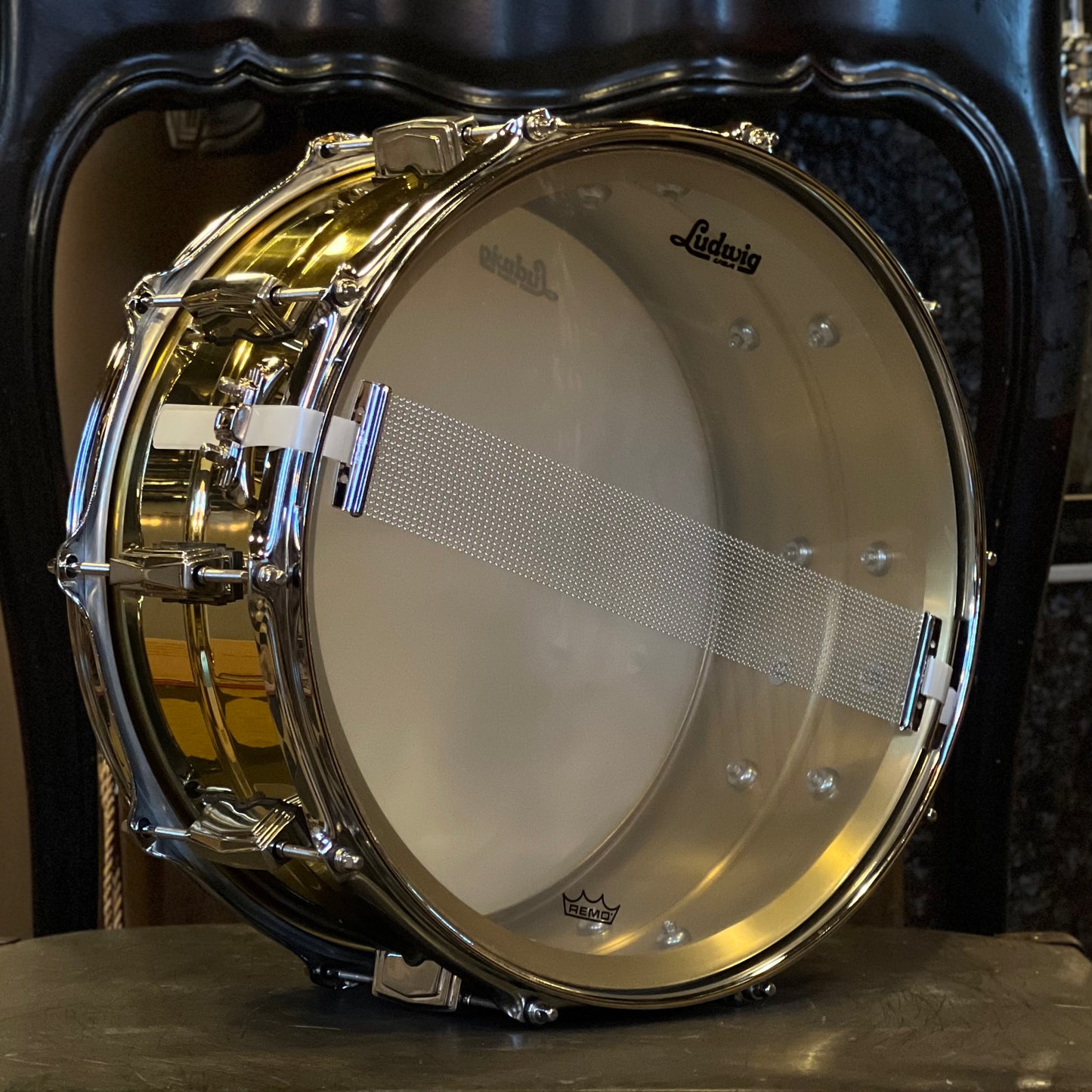 USED Ludwig 6.5x14 Super Brass w/ Imperial Lugs and Nickel Hardware
