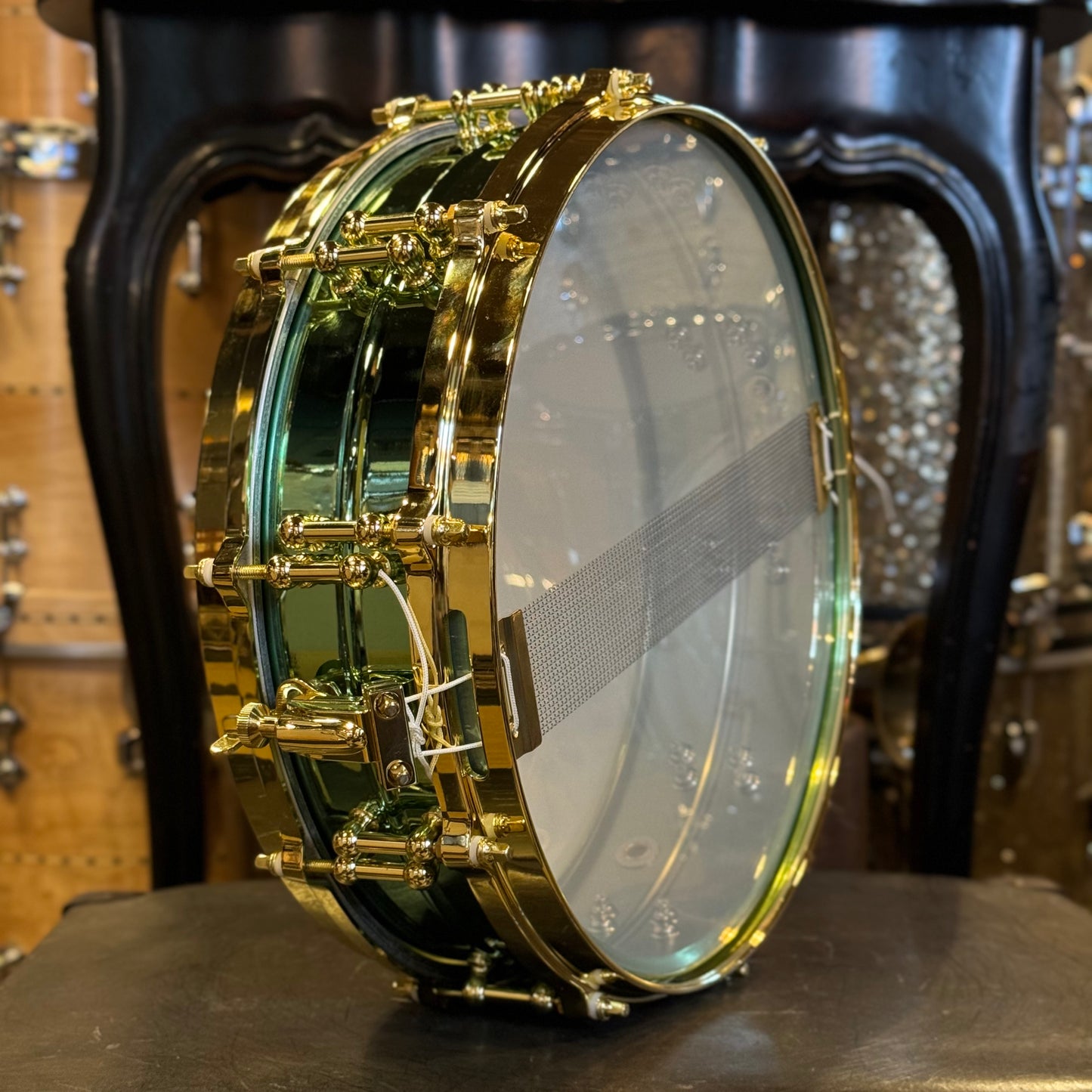 USED Ludwig 3.7x14 Carl Palmer "Venus" Signature Brass Snare Drum