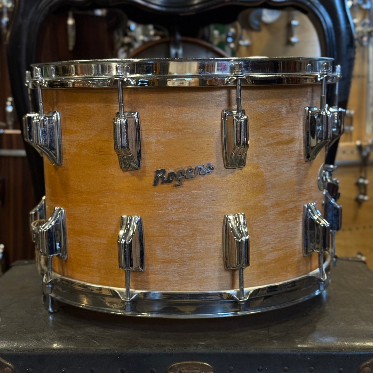 VINTAGE 1960's Rogers 10x14 Refinished Dynasonic in Natural Stain