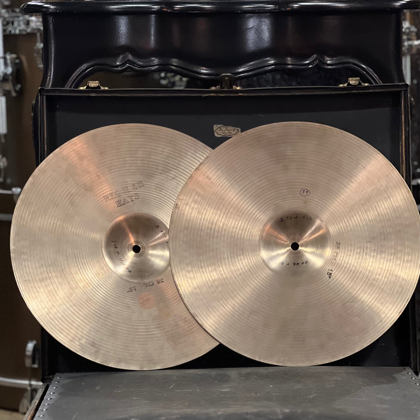 VINTAGE 1980's Sabian 15" Regular Hats - 1042/1678g