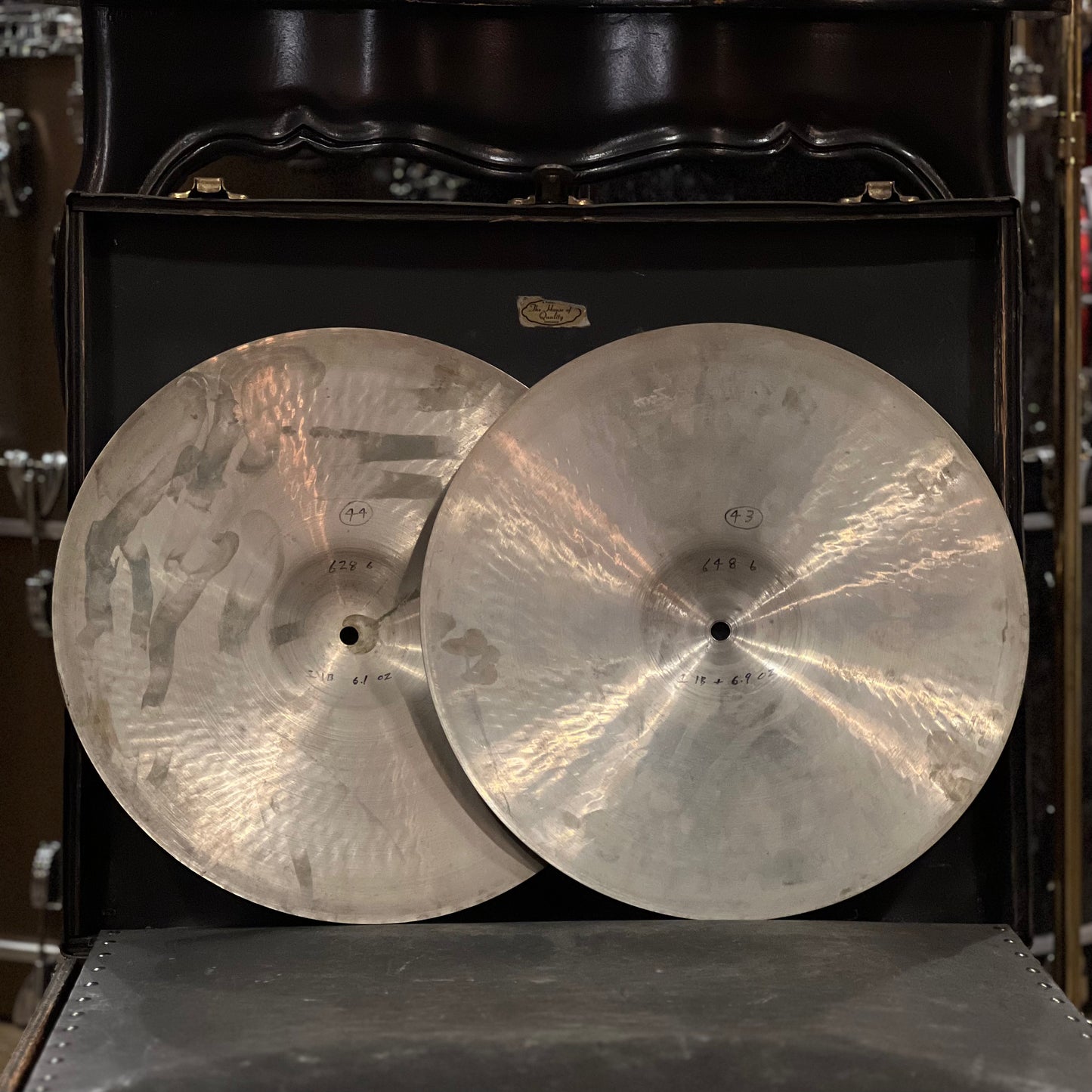 VINTAGE 1960's Zyn 14" Paper-Thin Hi-Hat Cymbals - 628/648g