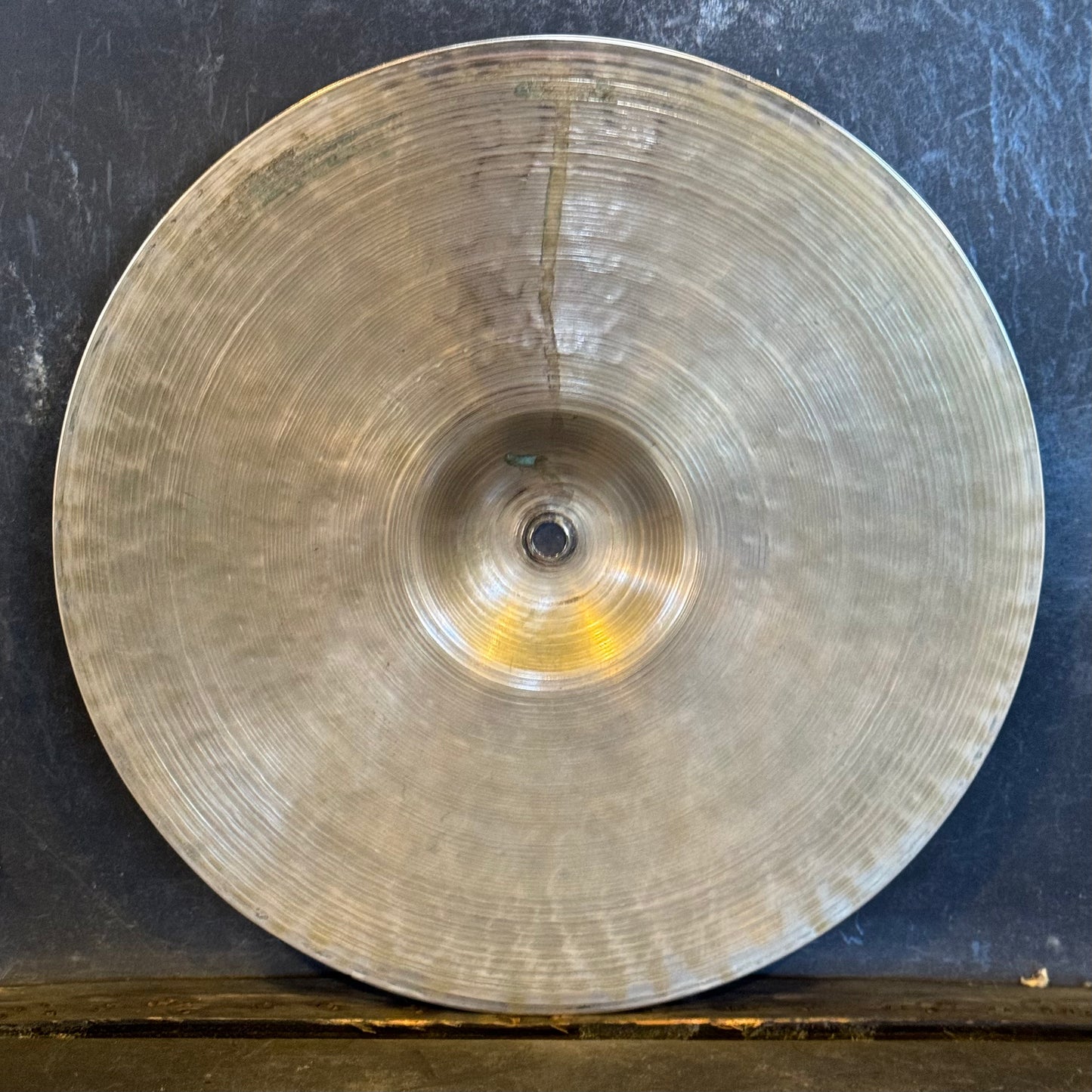 VINTAGE 1940's A. ZIldjian 13" Transition Stamp Hi-Hat Single - 866g