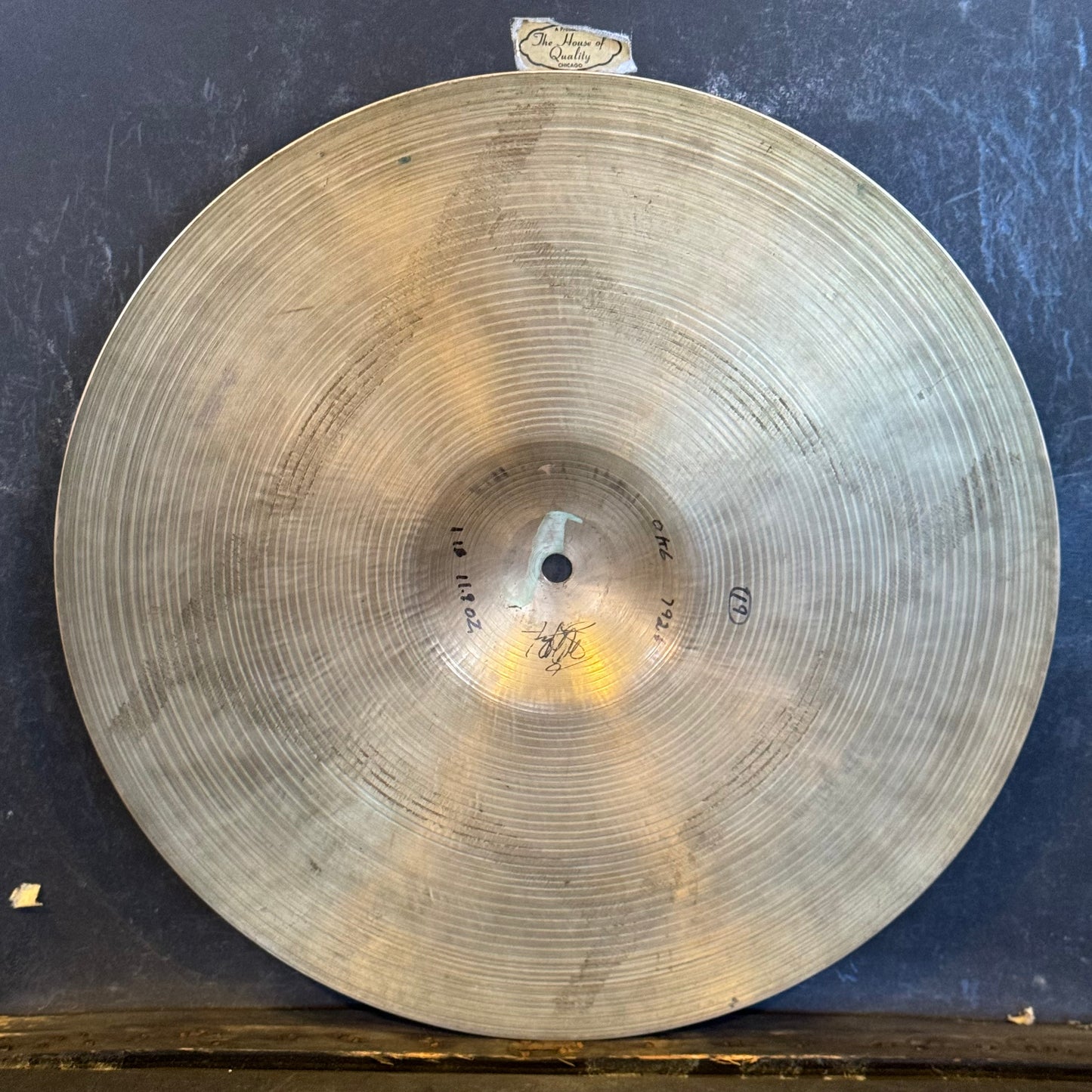 Vintage 1960's K. Zildjian Istanbul 14" New Stamp Hi-Hat Top - 792g