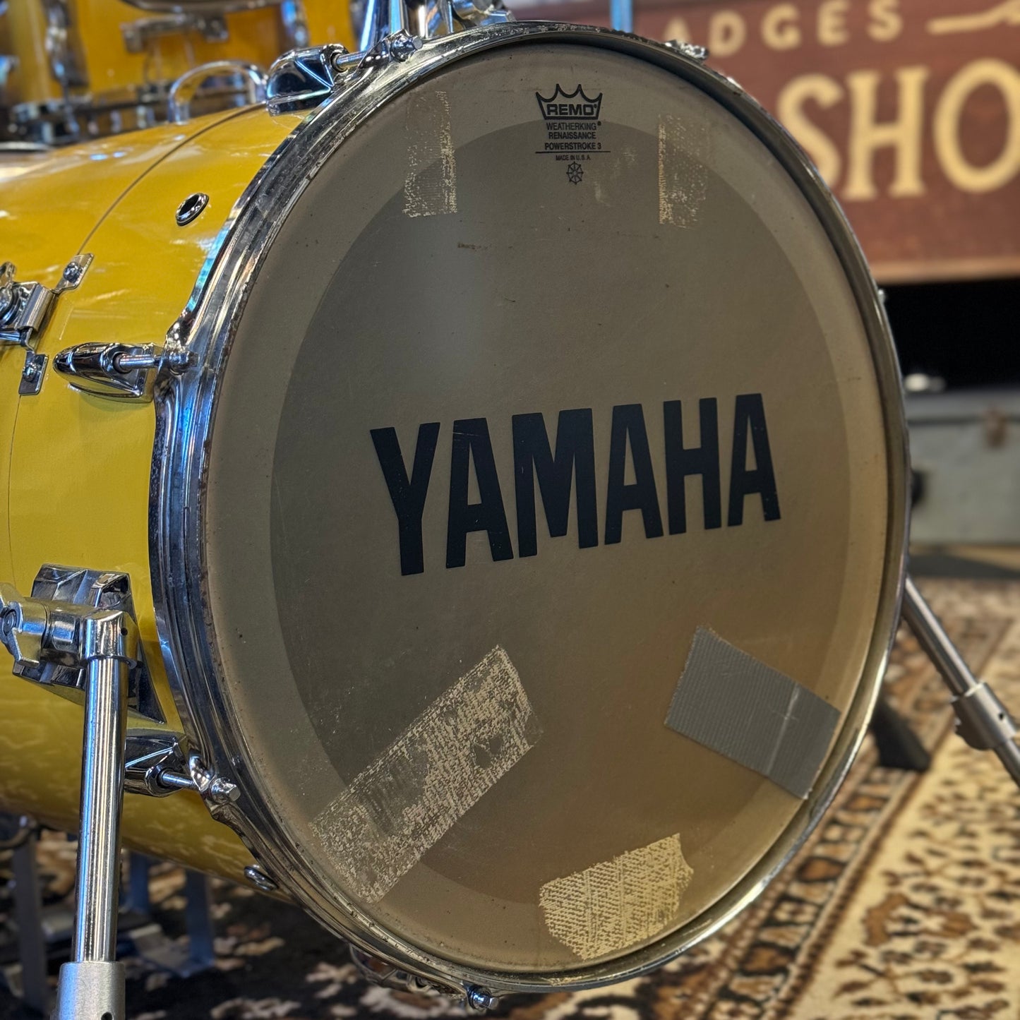 USED Yamaha Rick Marotta Hip Gig Nesting Kit in Tony Williams Yellow - 21x16, 6x10, 7x13, 5x12