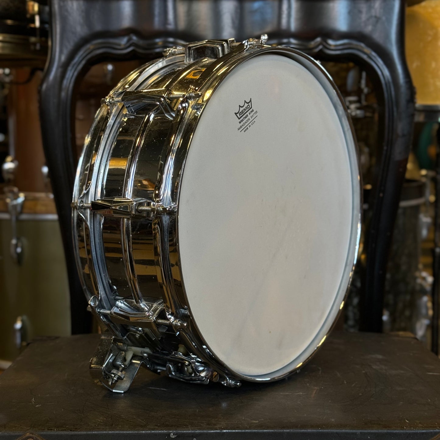 VINTAGE 1961 Ludwig 5x14 No. 410 Pre-Serial Chrome over Aluminum Super Sensitive